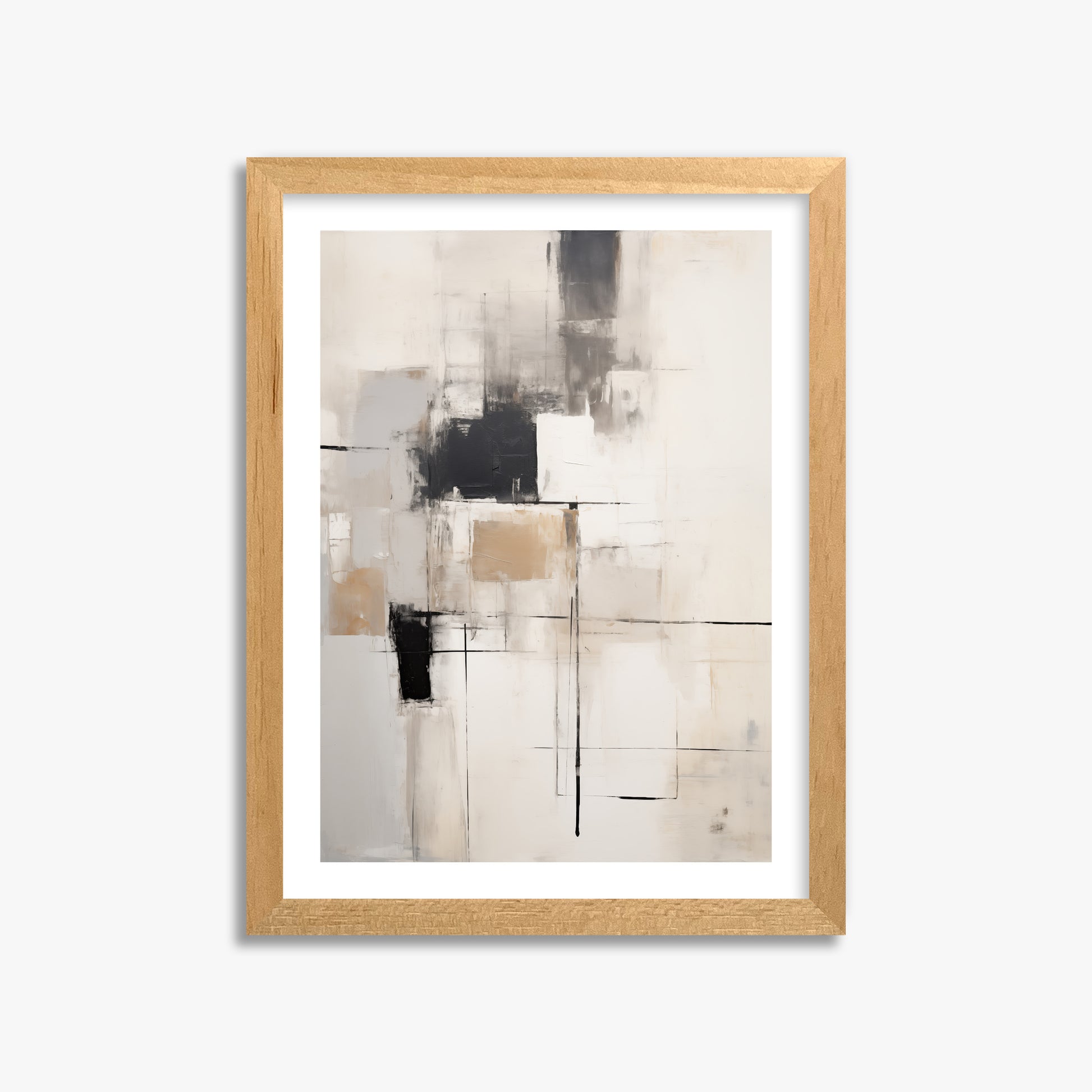 Fractured Grid, 30x40cm Oak Framed Art Reproduction