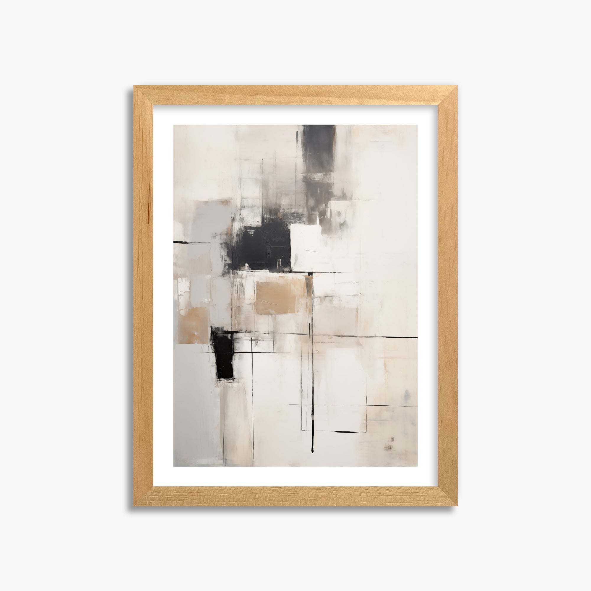 Fractured Grid, 30x40cm Oak Framed Art Reproduction
