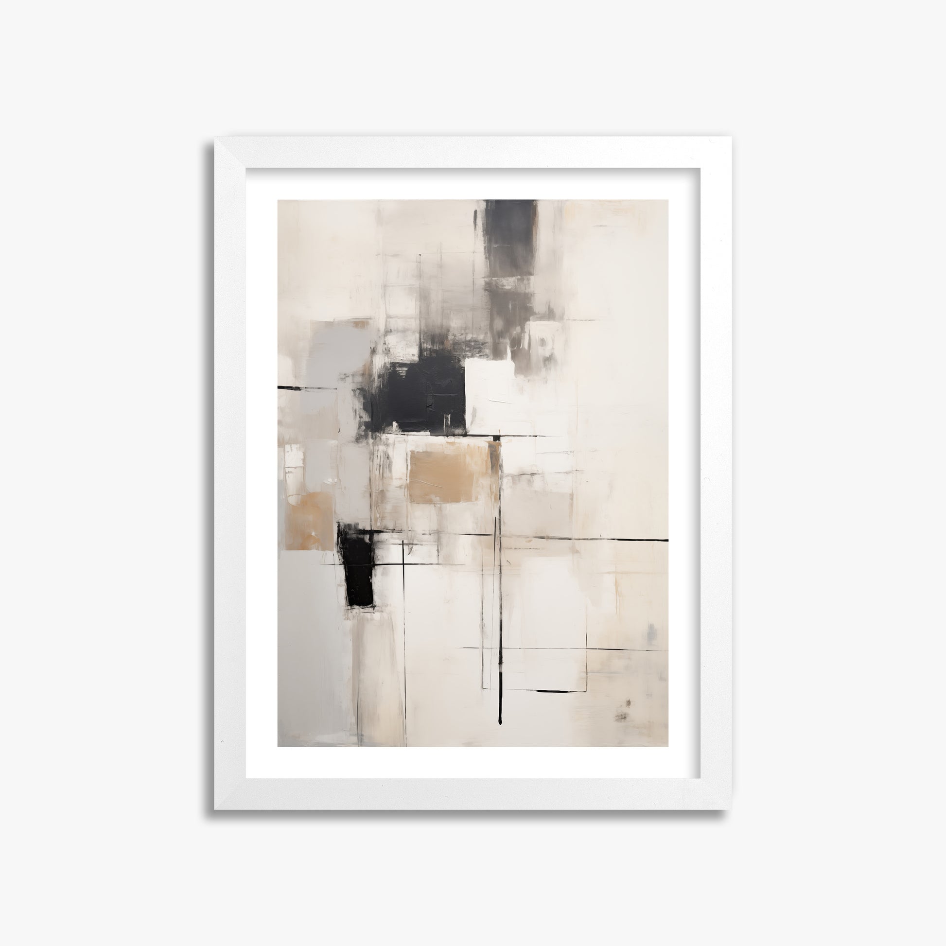 Fractured Grid, 30x40cm Whitek Framed Art Reproduction