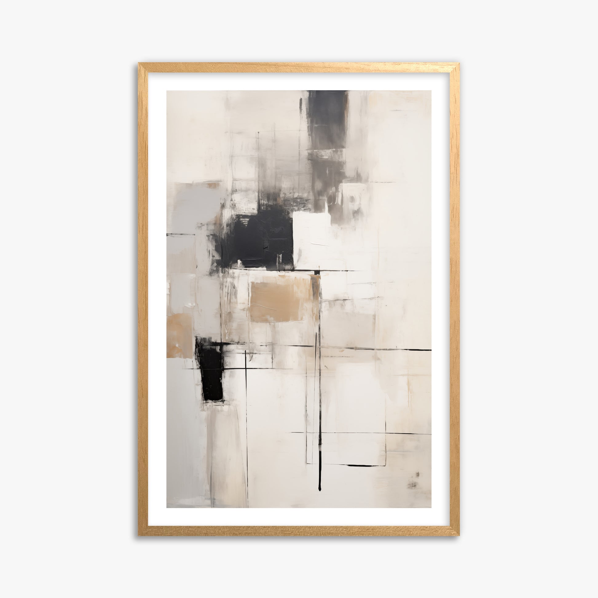 Fractured Grid, 61x91cm Oak Framed Art Reproduction