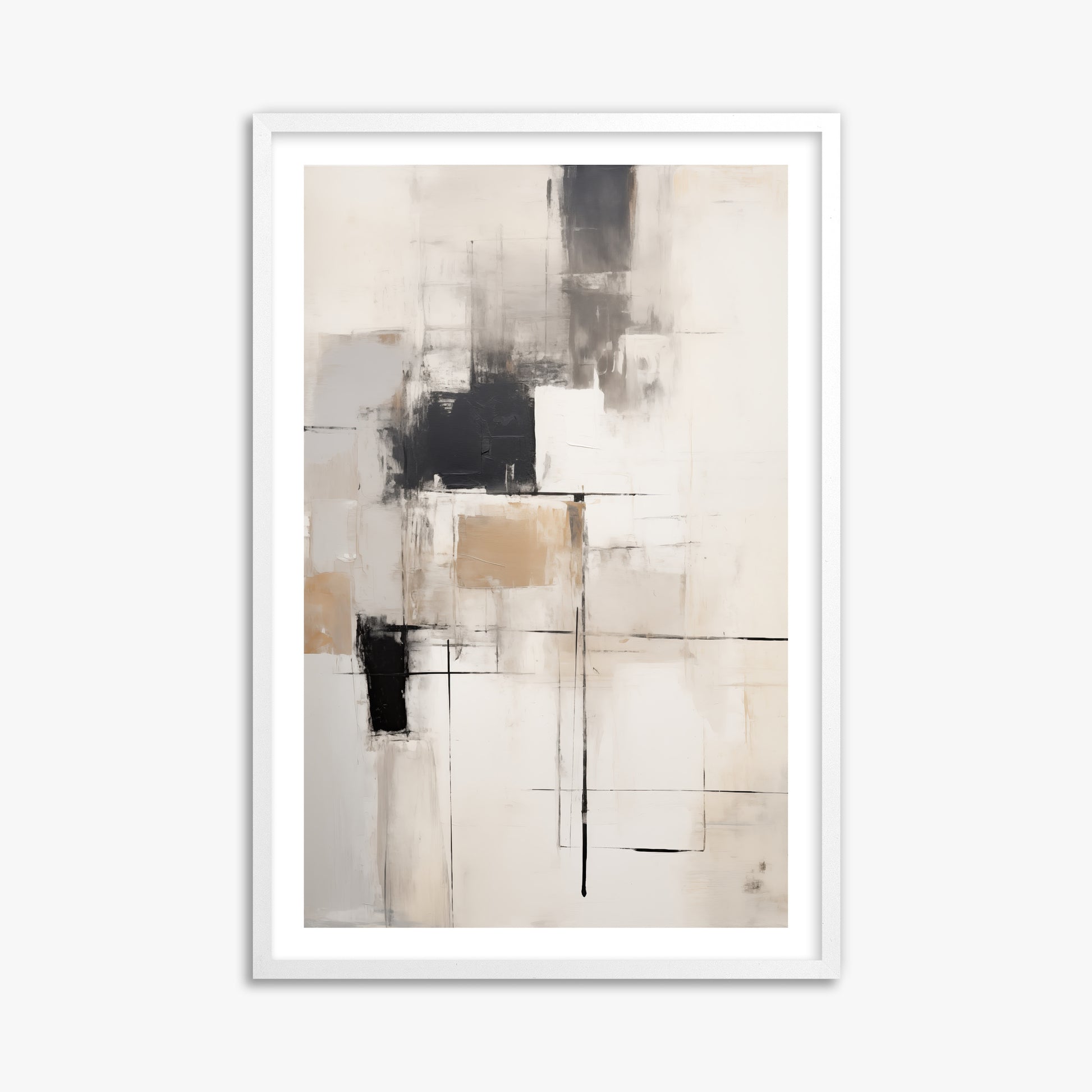 Fractured Grid, 61x91cm Whitek Framed Art Reproduction