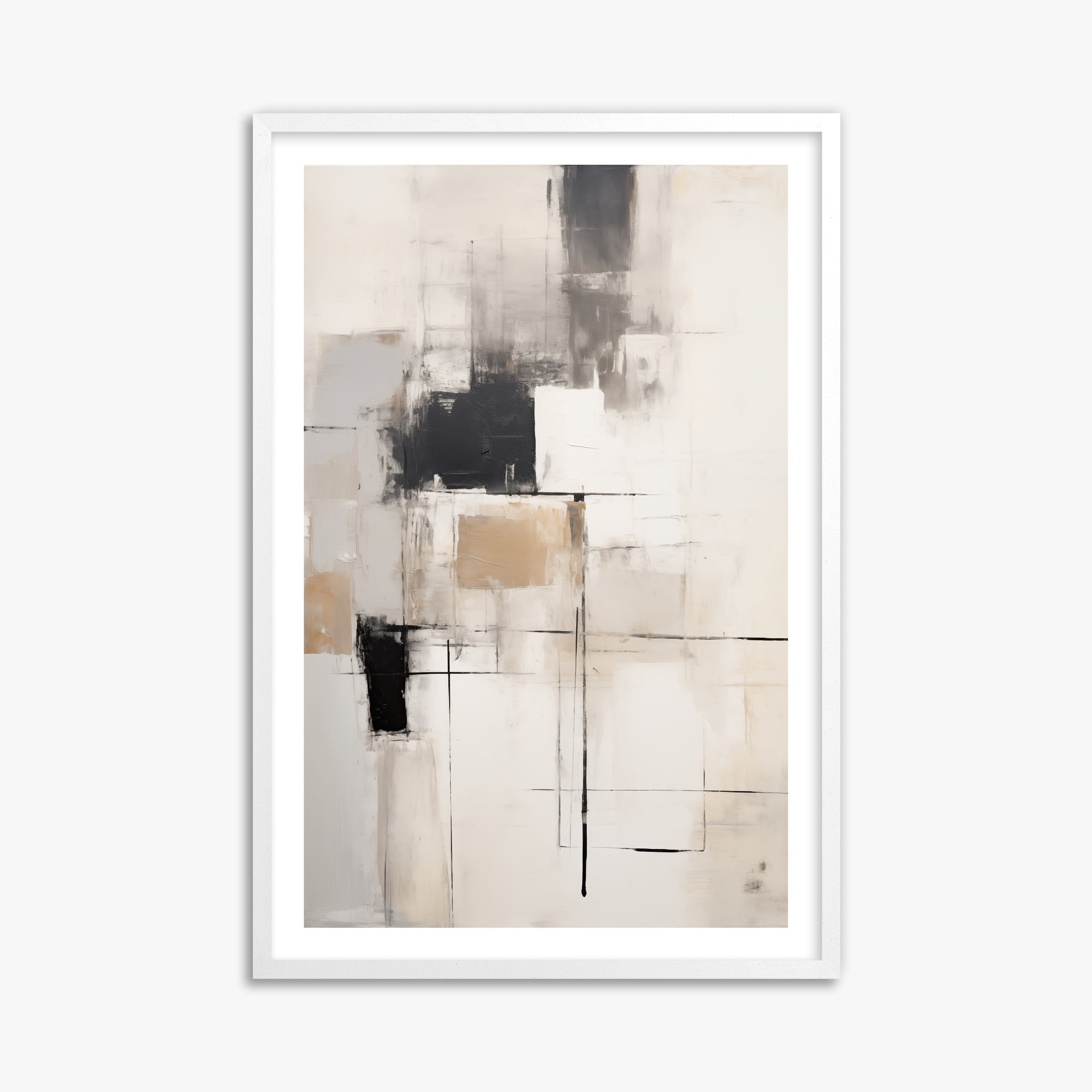 Fractured Grid, 61x91cm Whitek Framed Art Reproduction