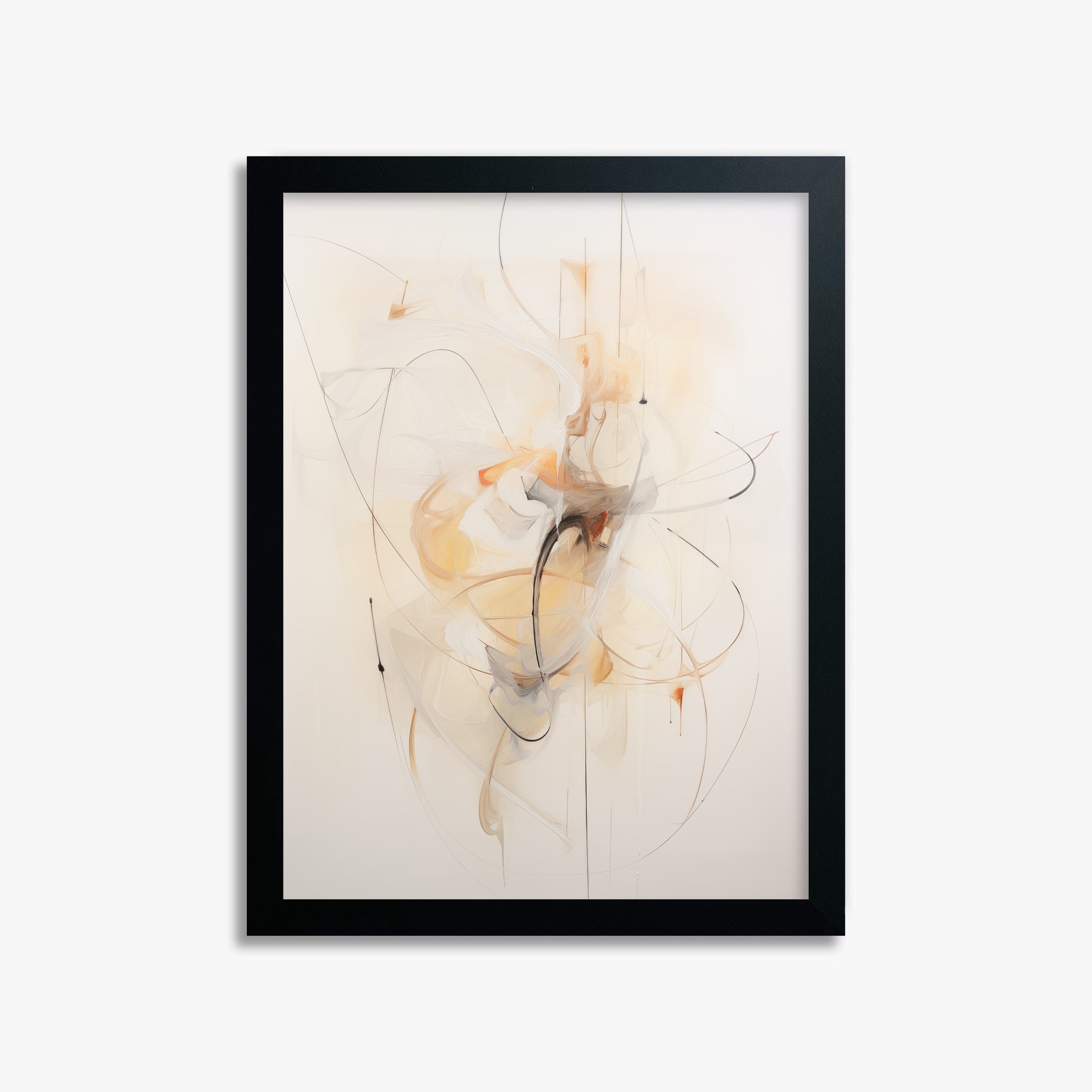 Golden Whirl, 30x40cm Framed Poster With Black Frame