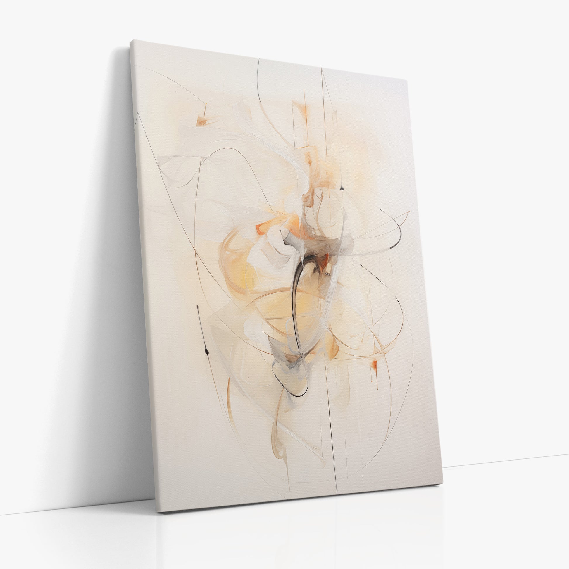 Golden Whirl, 70x100cm Satin Canvas Art Reproduction Left Angle