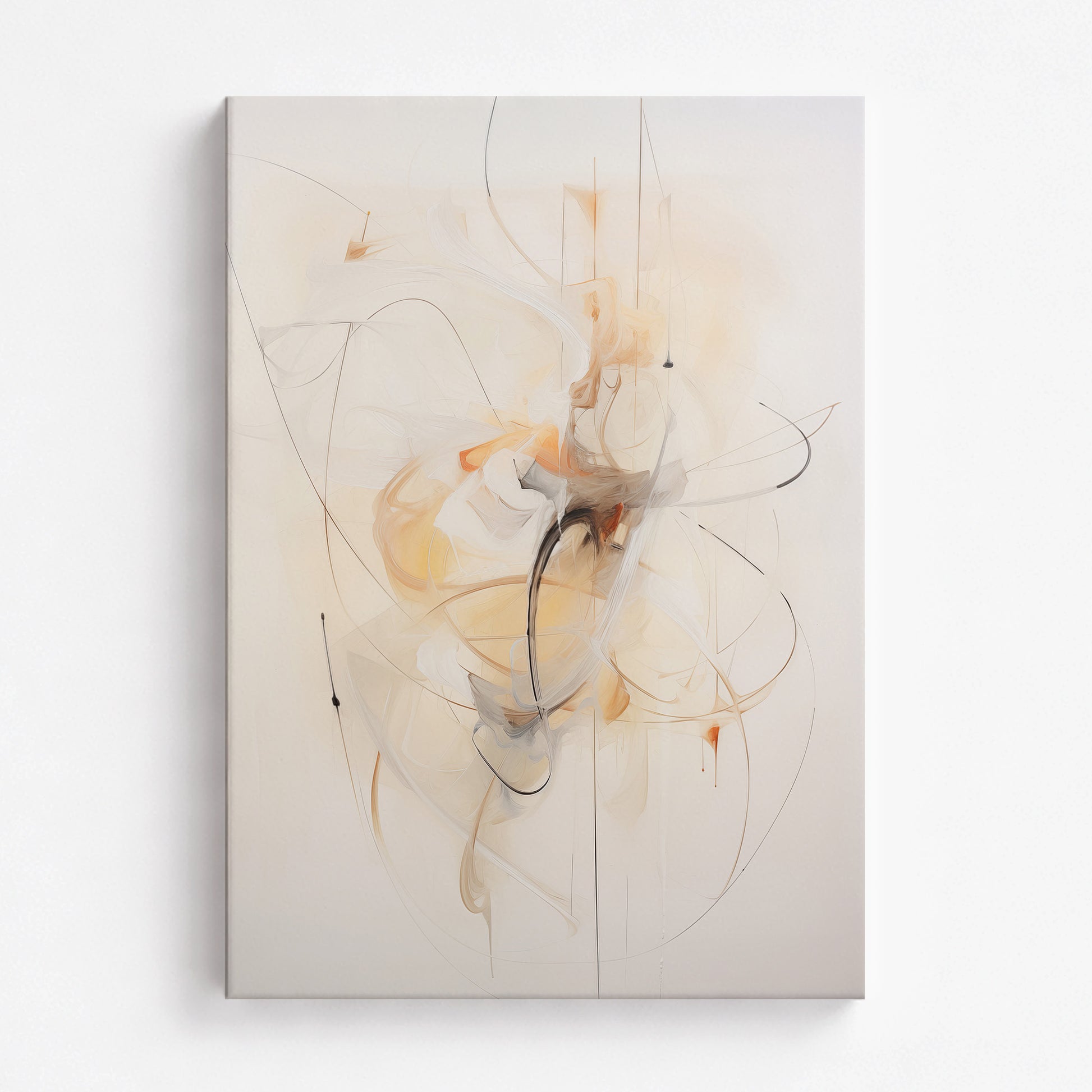 Golden Whirl, 70x100cm Satin Canvas Art Reproduction