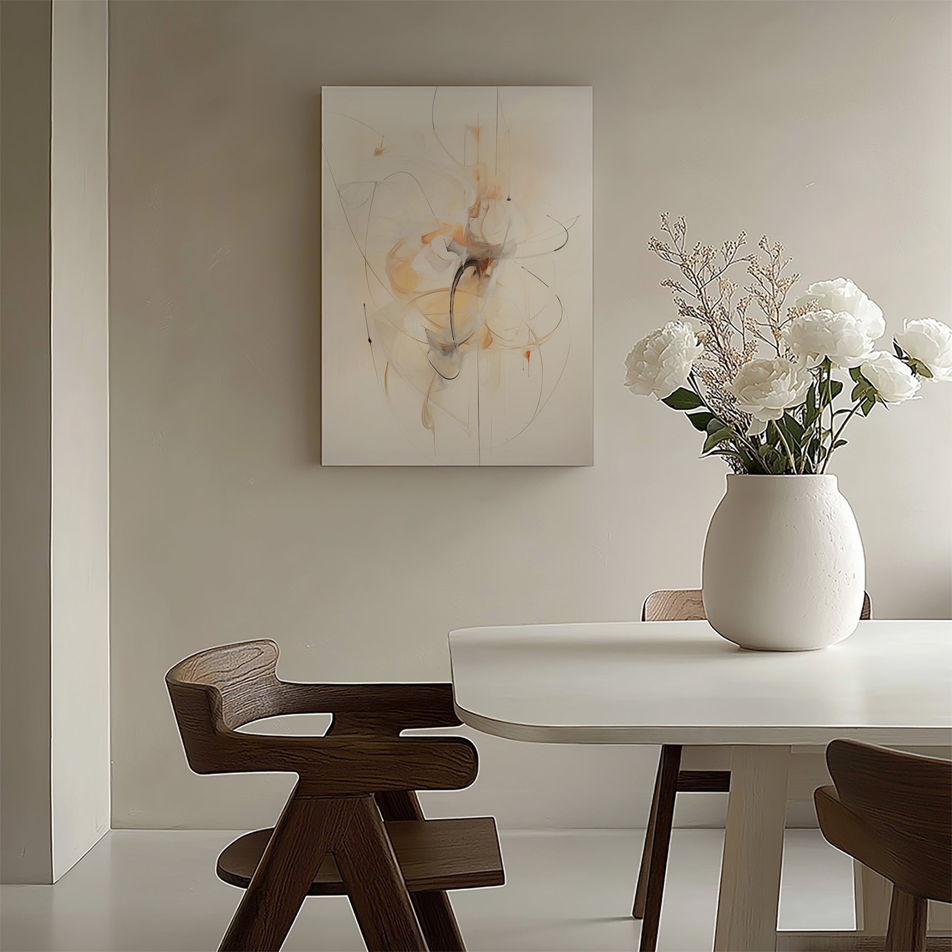 Design Concept No. 58 for Golden Whirl Japanese Satin Canvas Wall Art