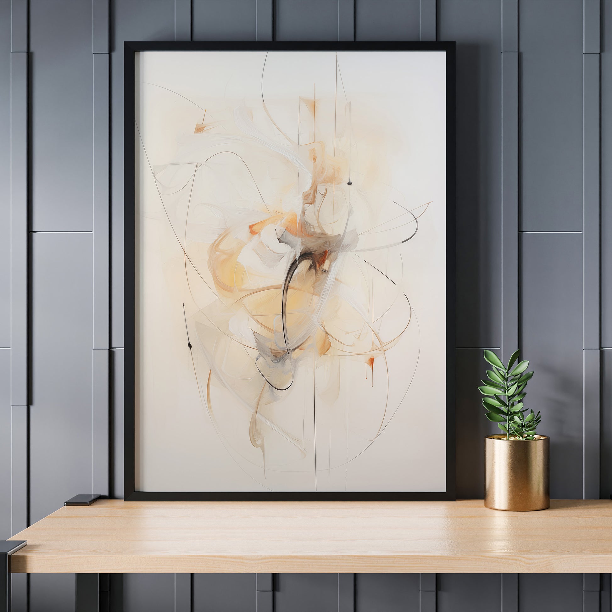 Design Concept No. 24 for Golden Whirl Modern Poster Art