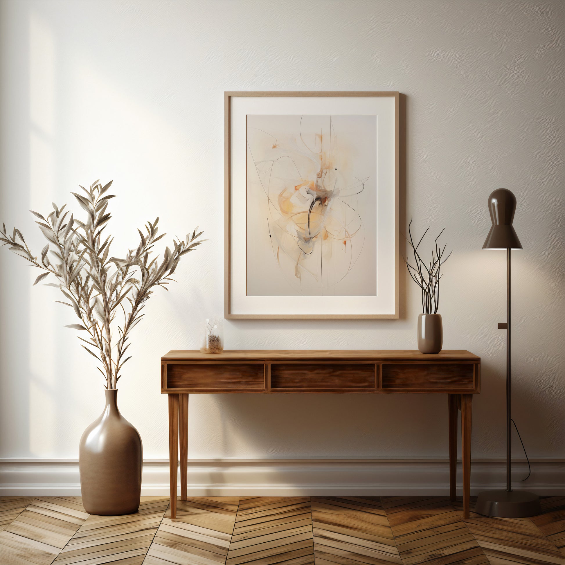 Design Concept No. 37 for Golden Whirl Modern Poster Art