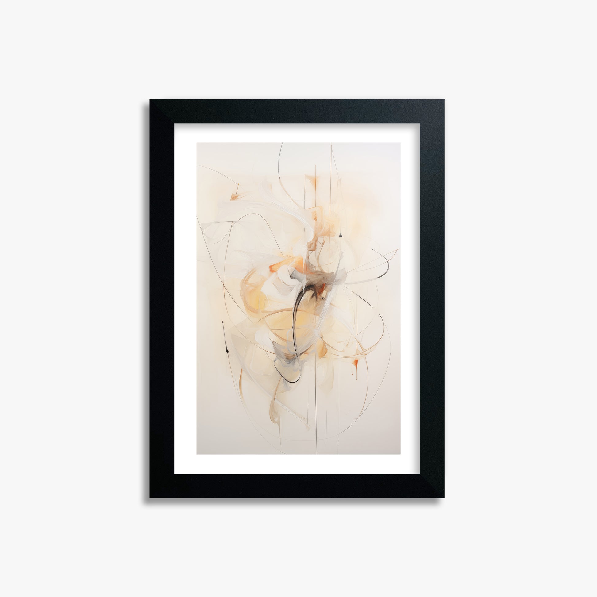 Golden Whirl, 21x30cm Black Framed Art Reproduction