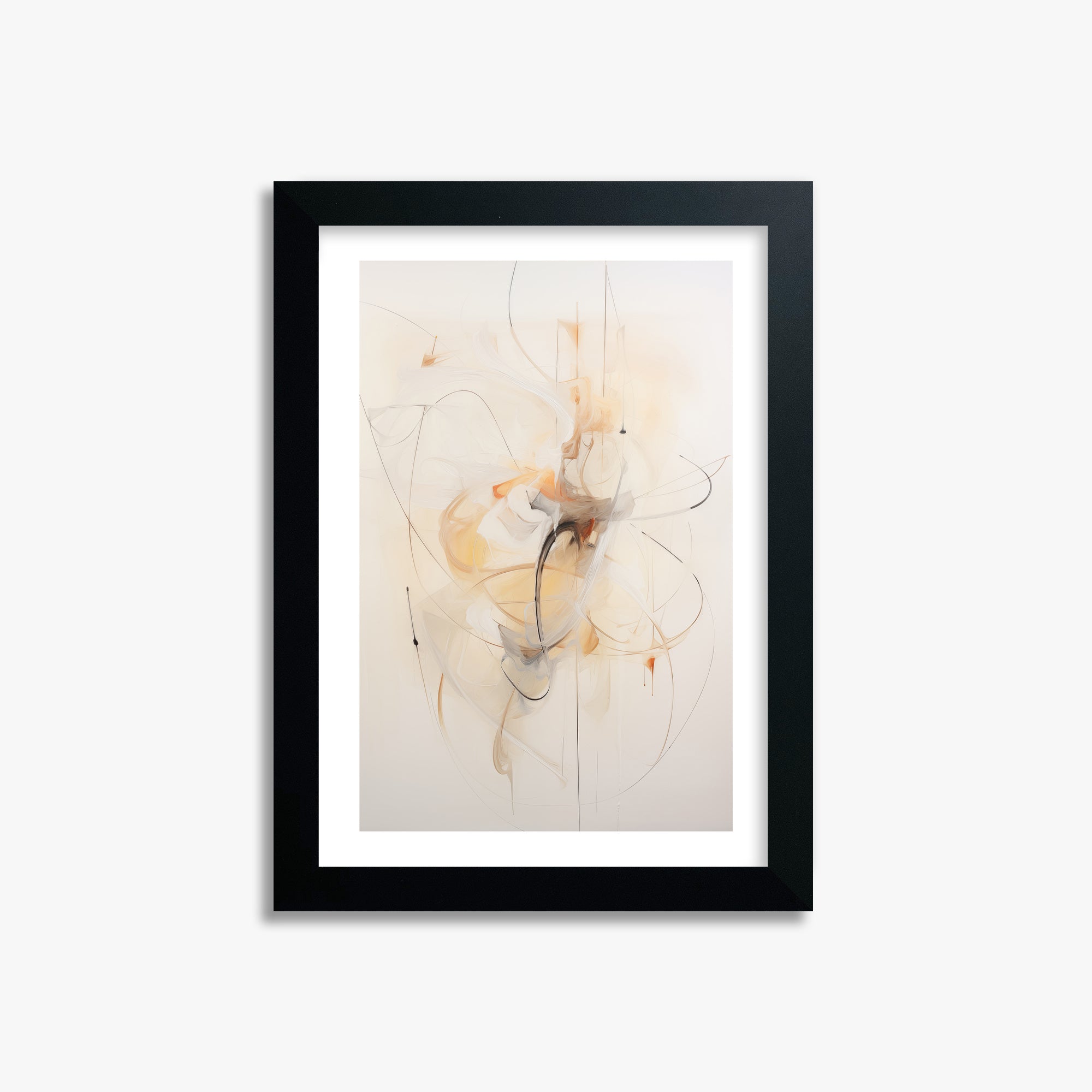 Golden Whirl, 21x30cm Black Framed Art Reproduction