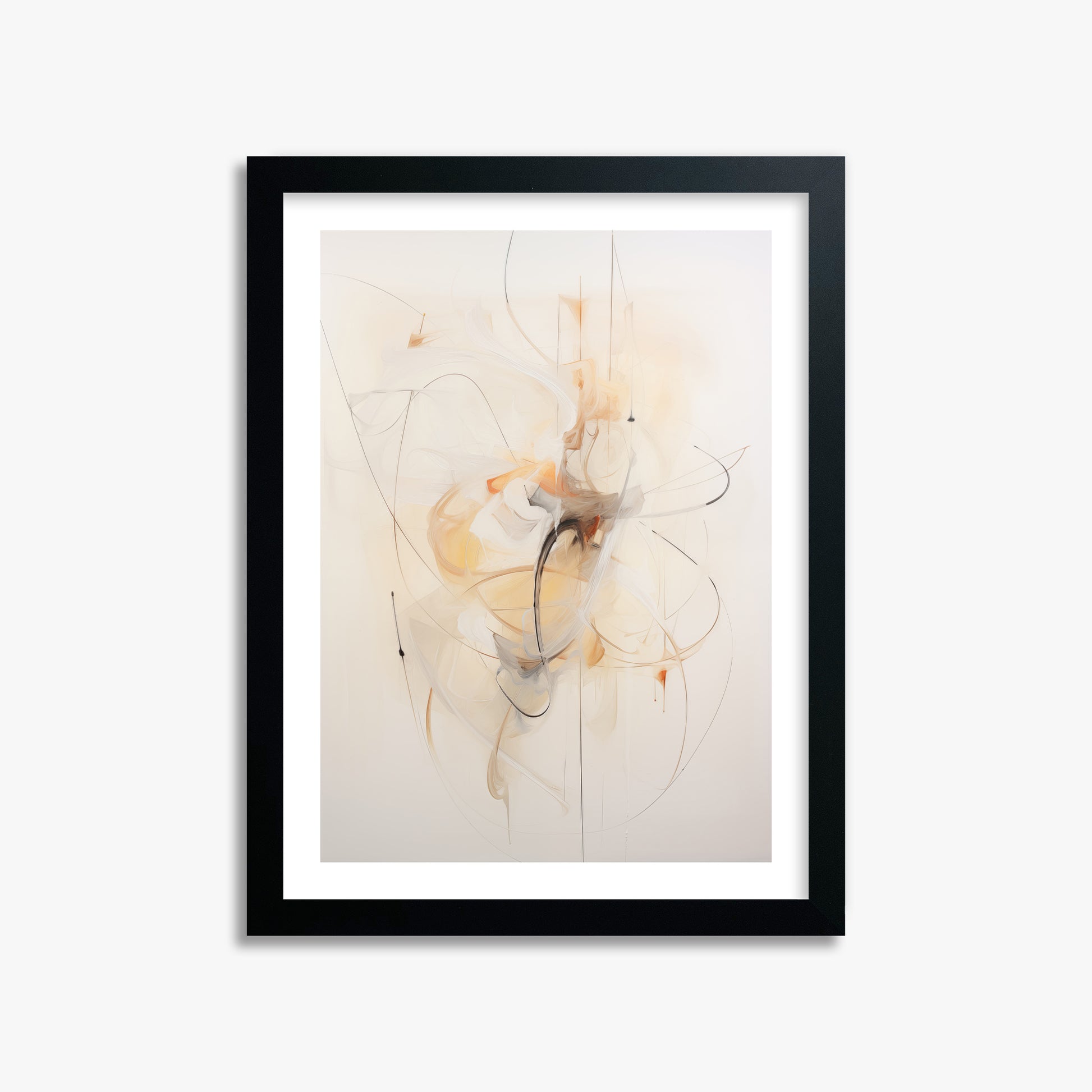 Golden Whirl, 30x40cm Black Framed Art Reproduction