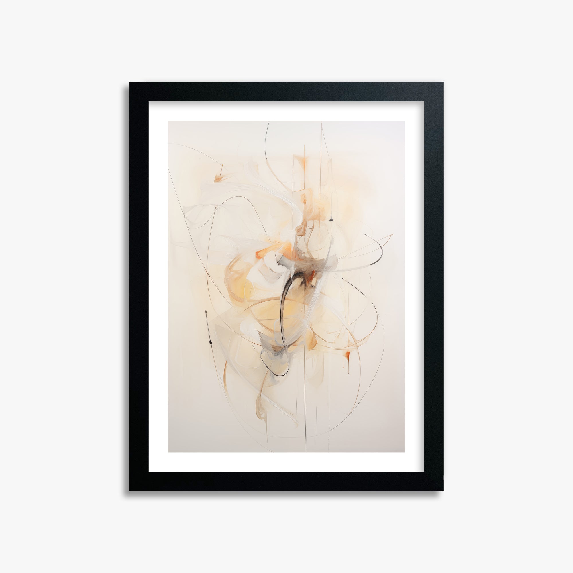 Golden Whirl, 30x40cm Black Framed Art Reproduction