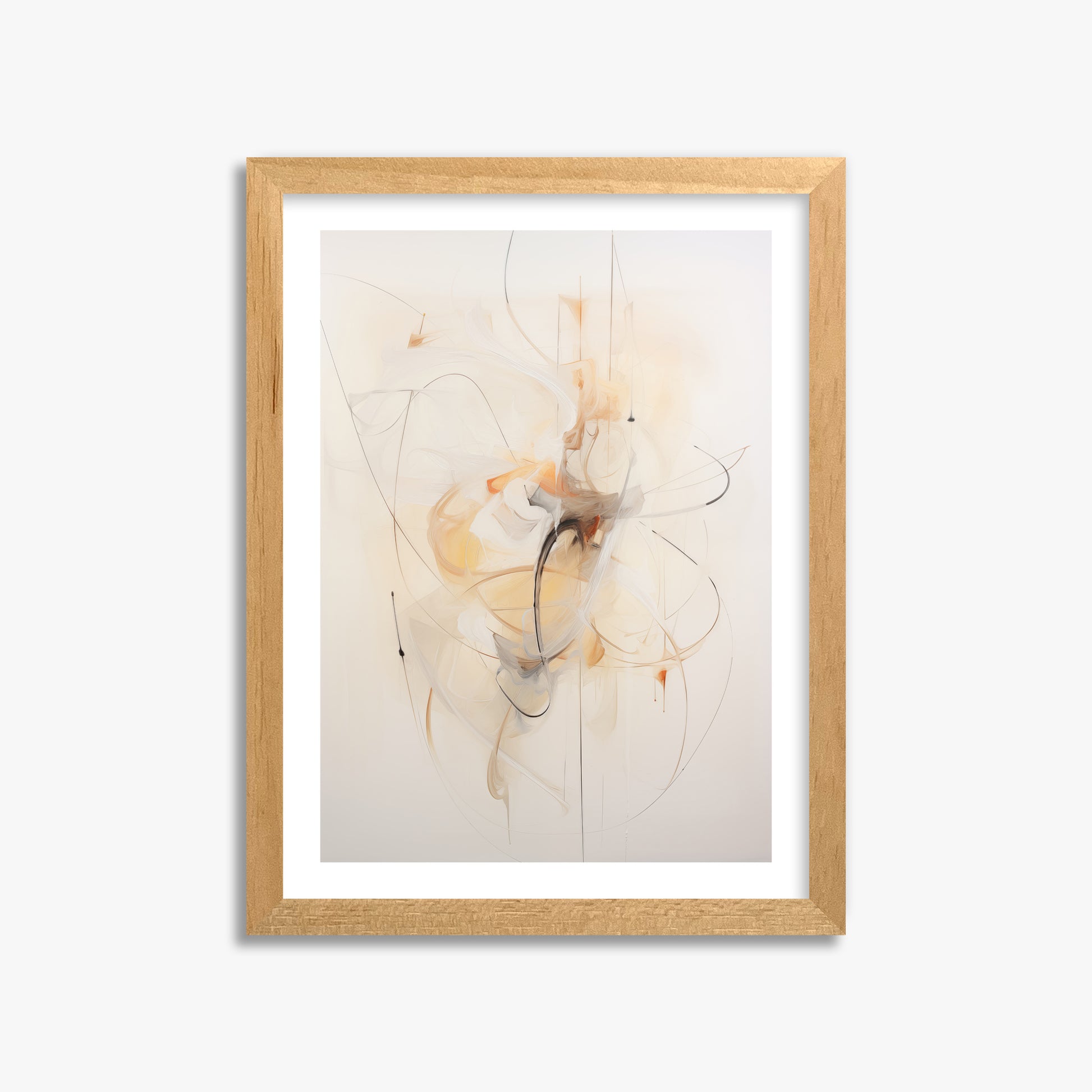 Golden Whirl, 30x40cm Oak Framed Art Reproduction