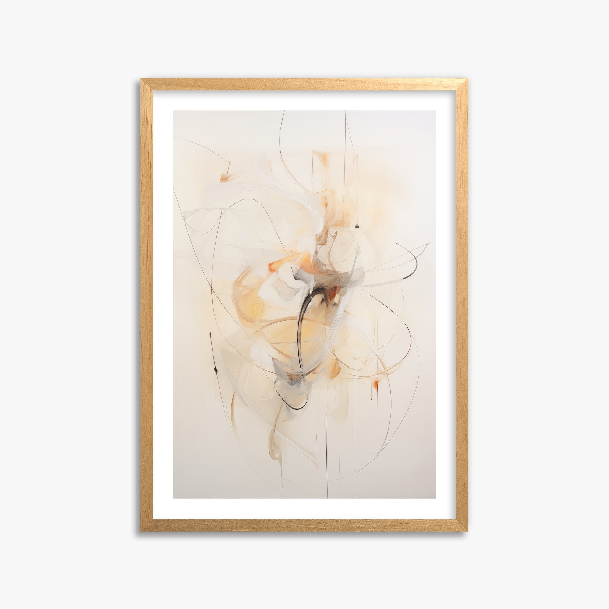 Golden Whirl, 50x70cm Oak Framed Art Reproduction