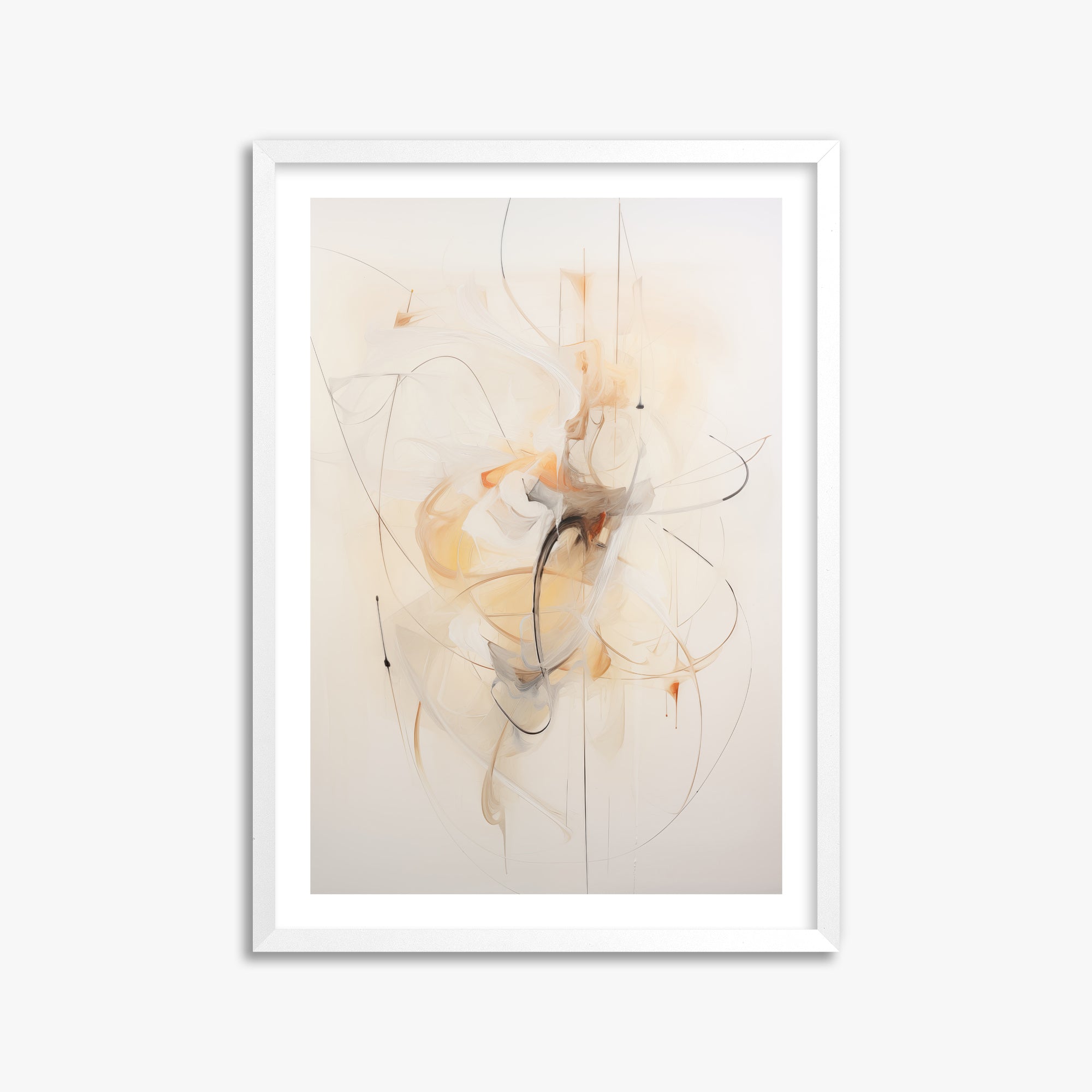 Golden Whirl, 50x70cm Whitek Framed Art Reproduction