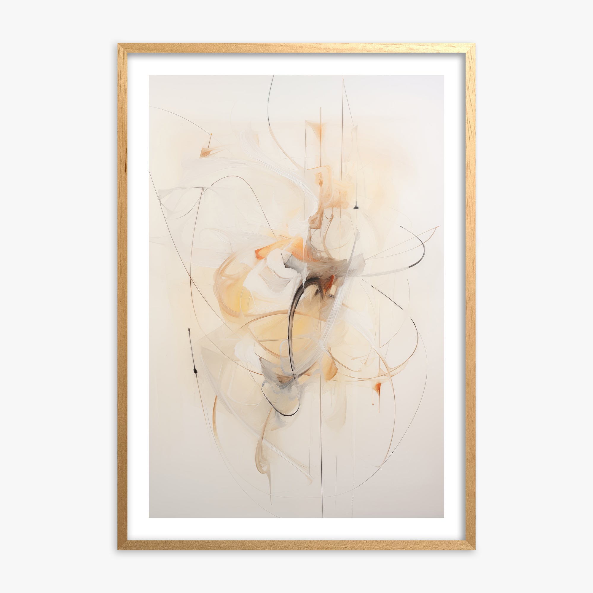 Golden Whirl, 70x100cm Oak Framed Art Reproduction