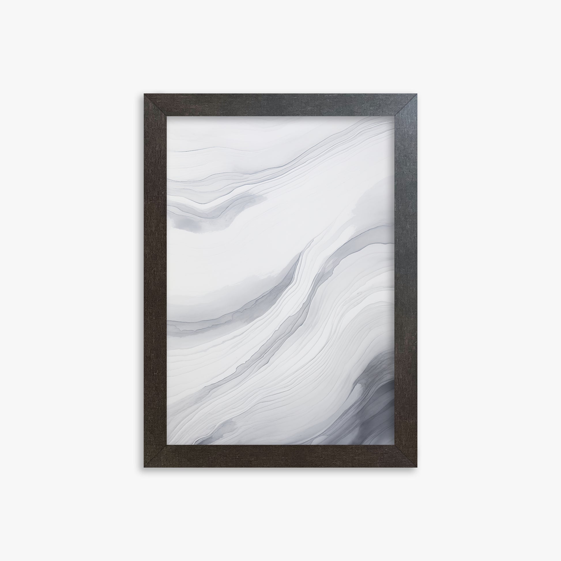 Silver Currents, 21x30cm Framed Poster With Espresso Frame