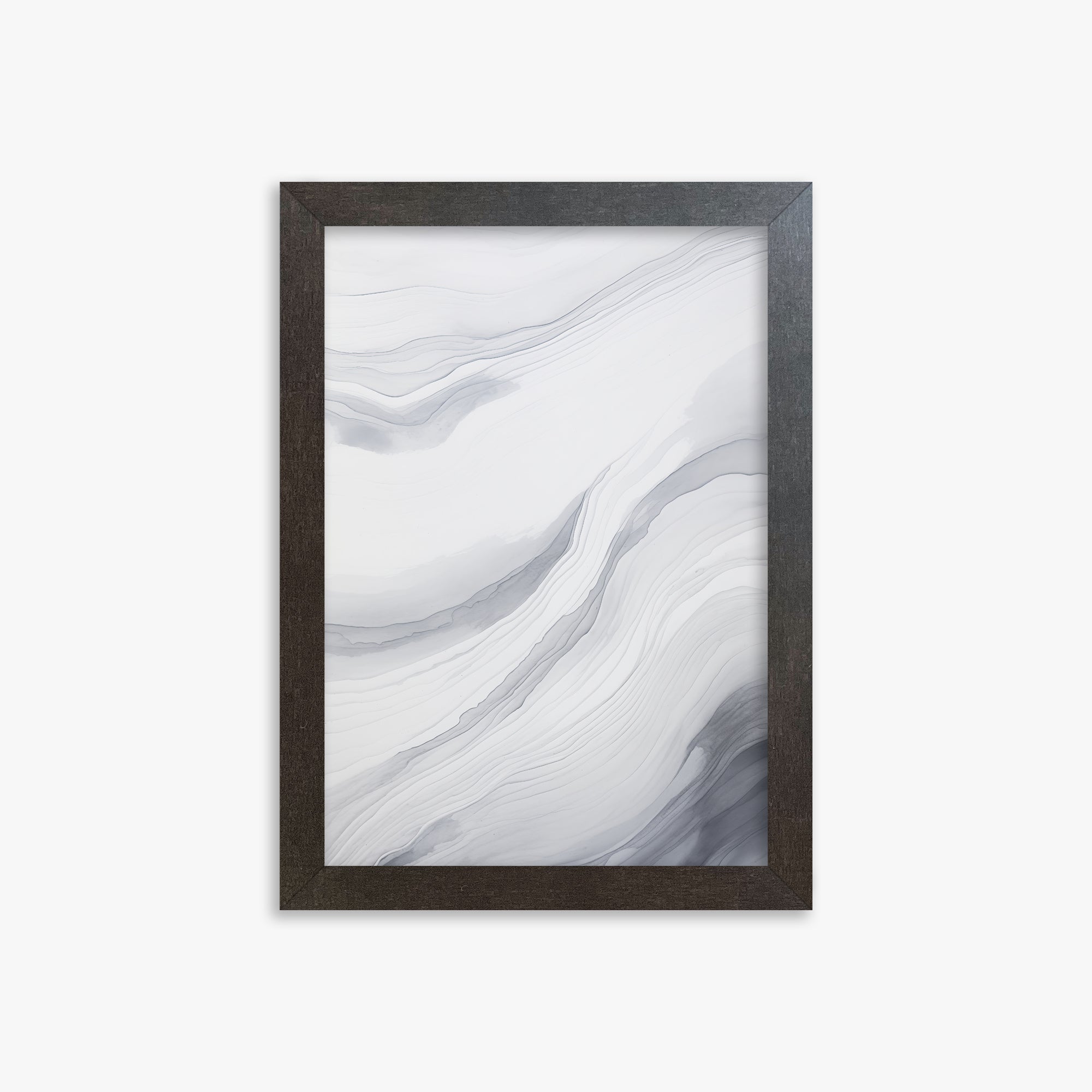 Silver Currents, 21x30cm Framed Poster With Espresso Frame