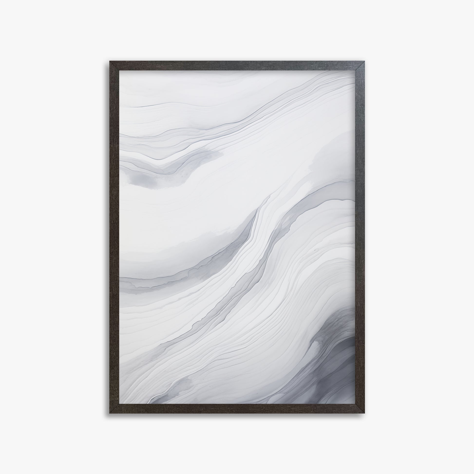 Silver Currents, 50x70cm Framed Poster With Espresso Frame