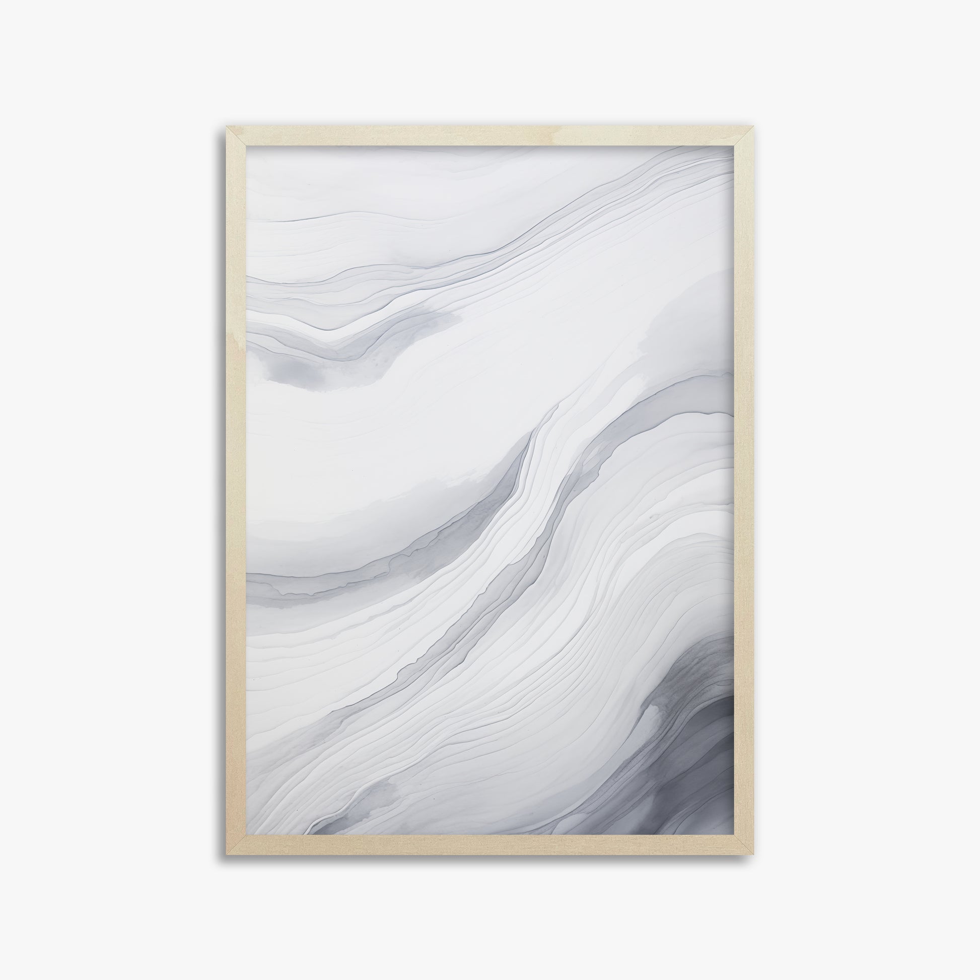 Silver Currents, 50x70cm Framed Poster With Lime Wood Frame