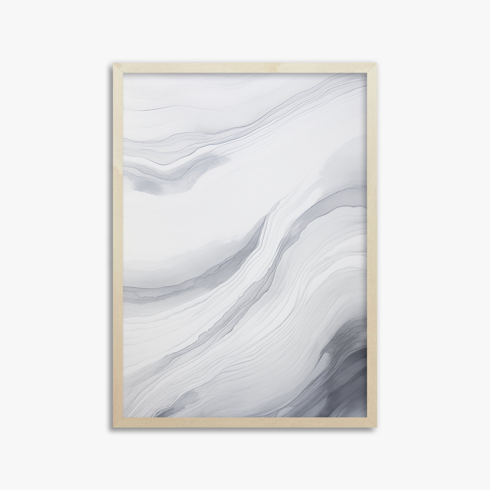 Silver Currents, 50x70cm Framed Poster With Lime Wood Frame