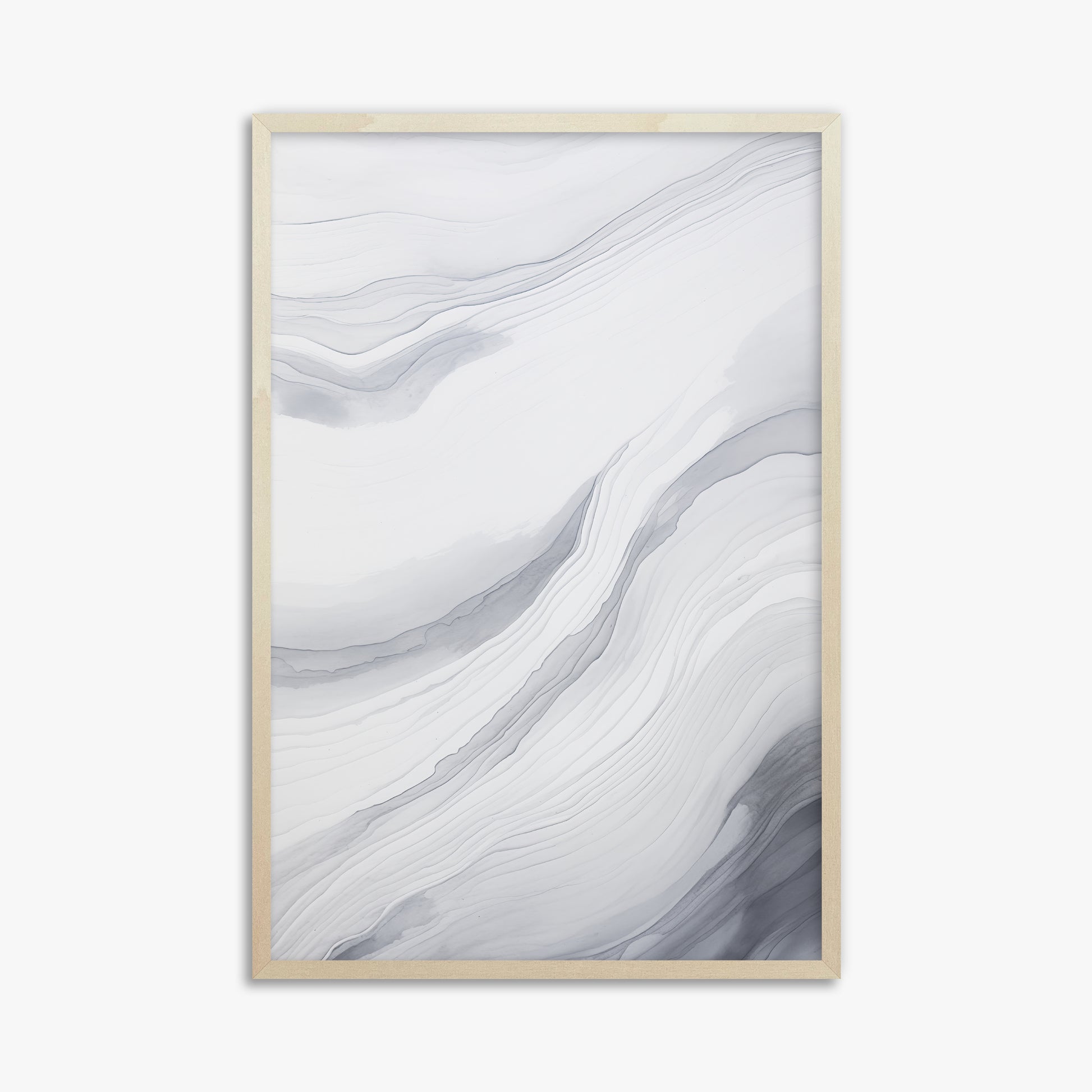 Silver Currents, 61x91cm Framed Poster With Lime Wood Frame