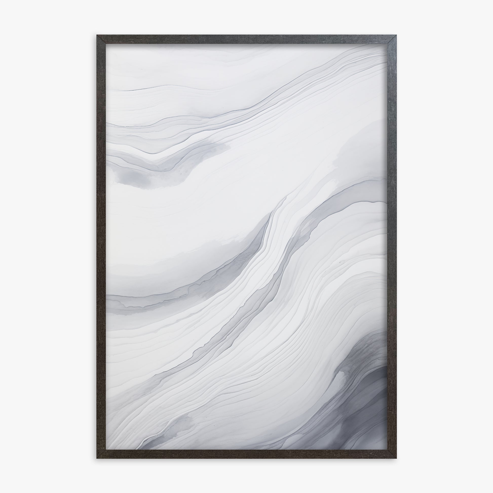 Silver Currents, 70x100cm Framed Poster With Espresso Frame