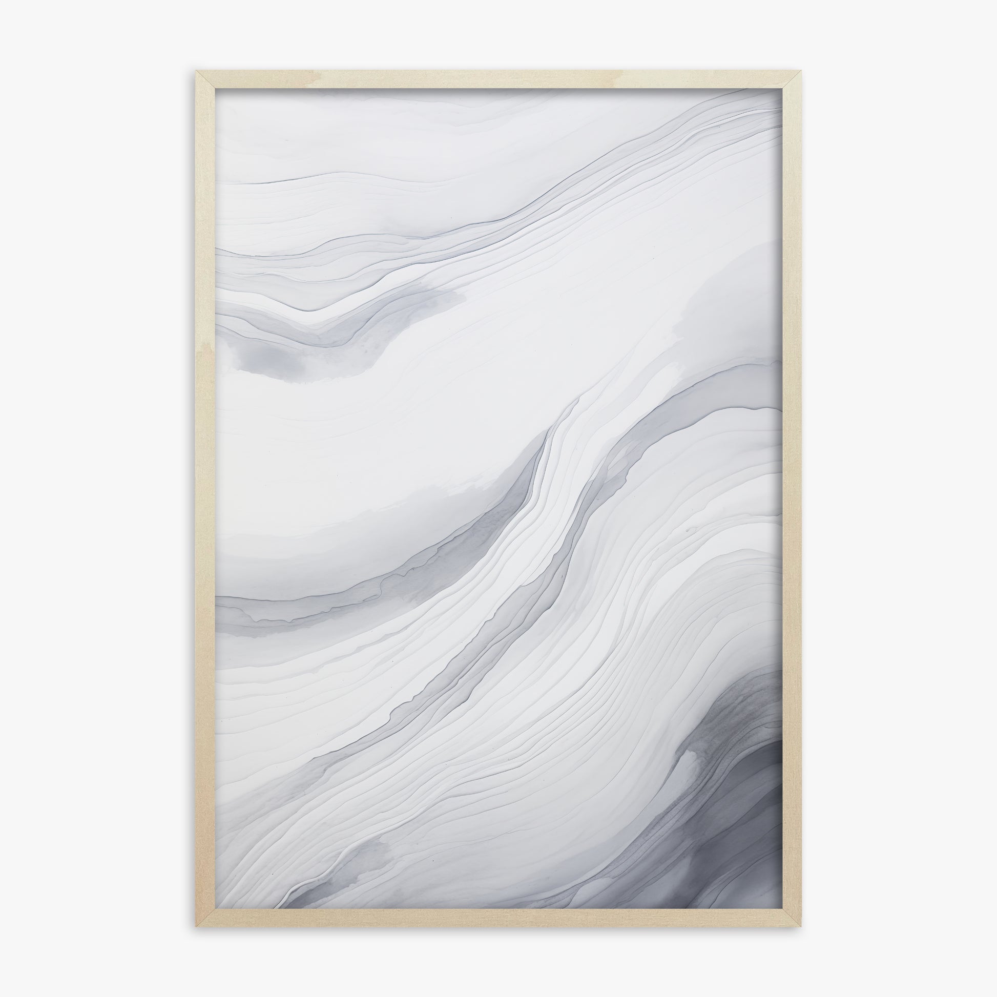 Silver Currents, 70x100cm Framed Poster With Lime Wood Frame