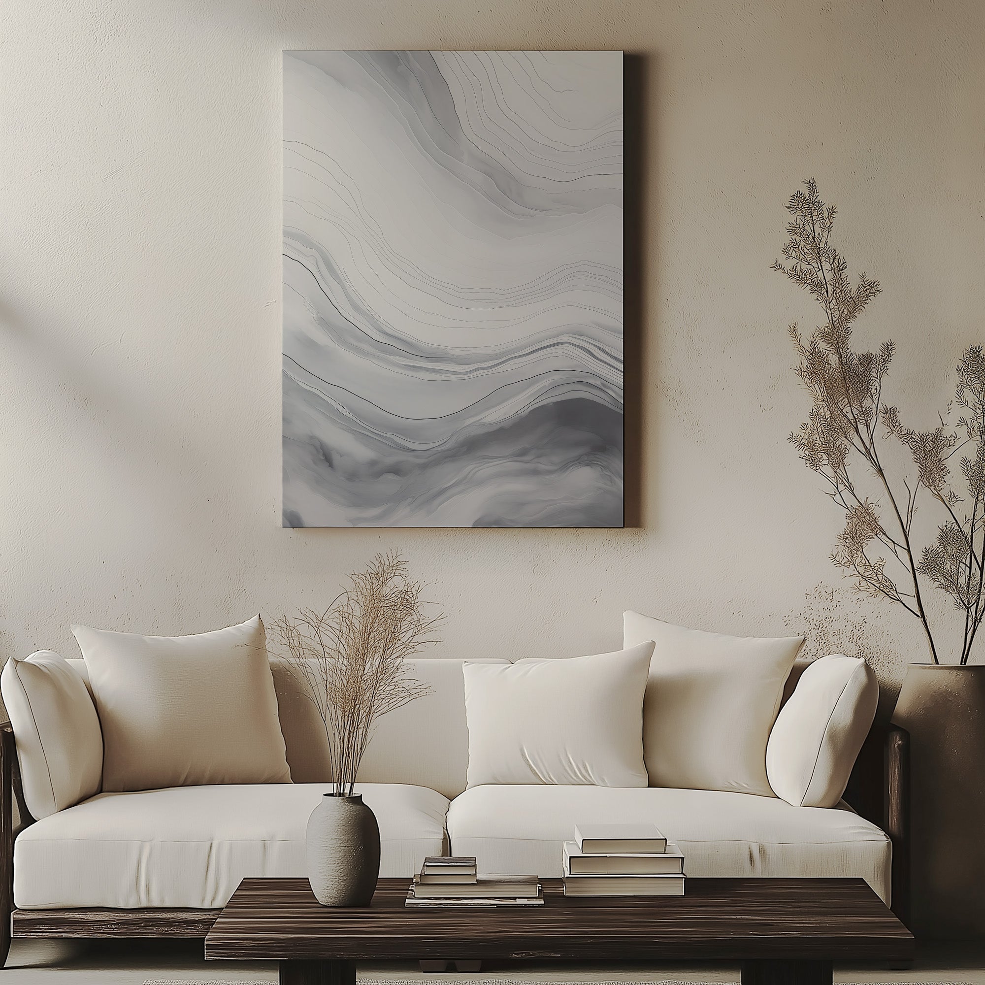 Silver Serene Waves