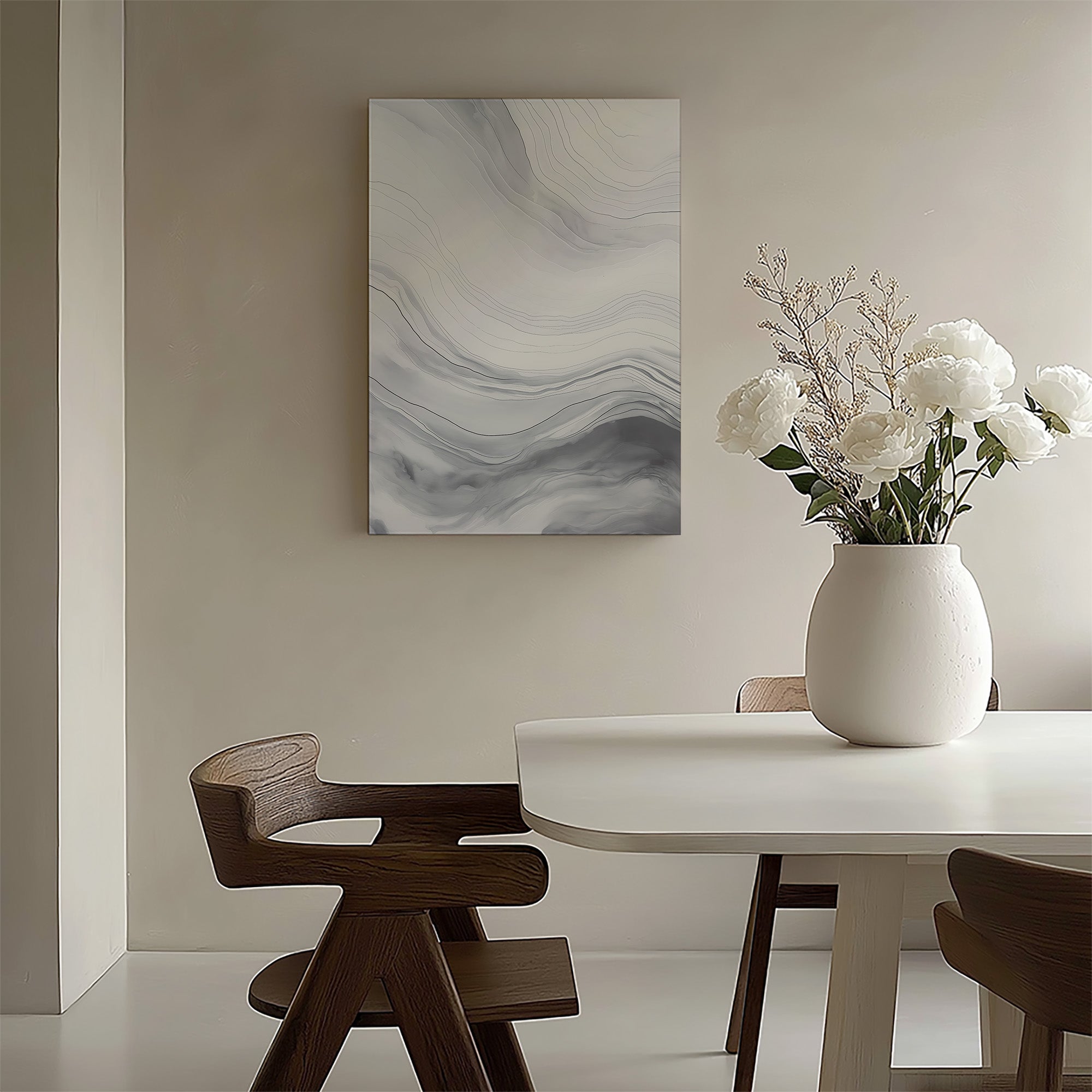 Silver Serene Waves