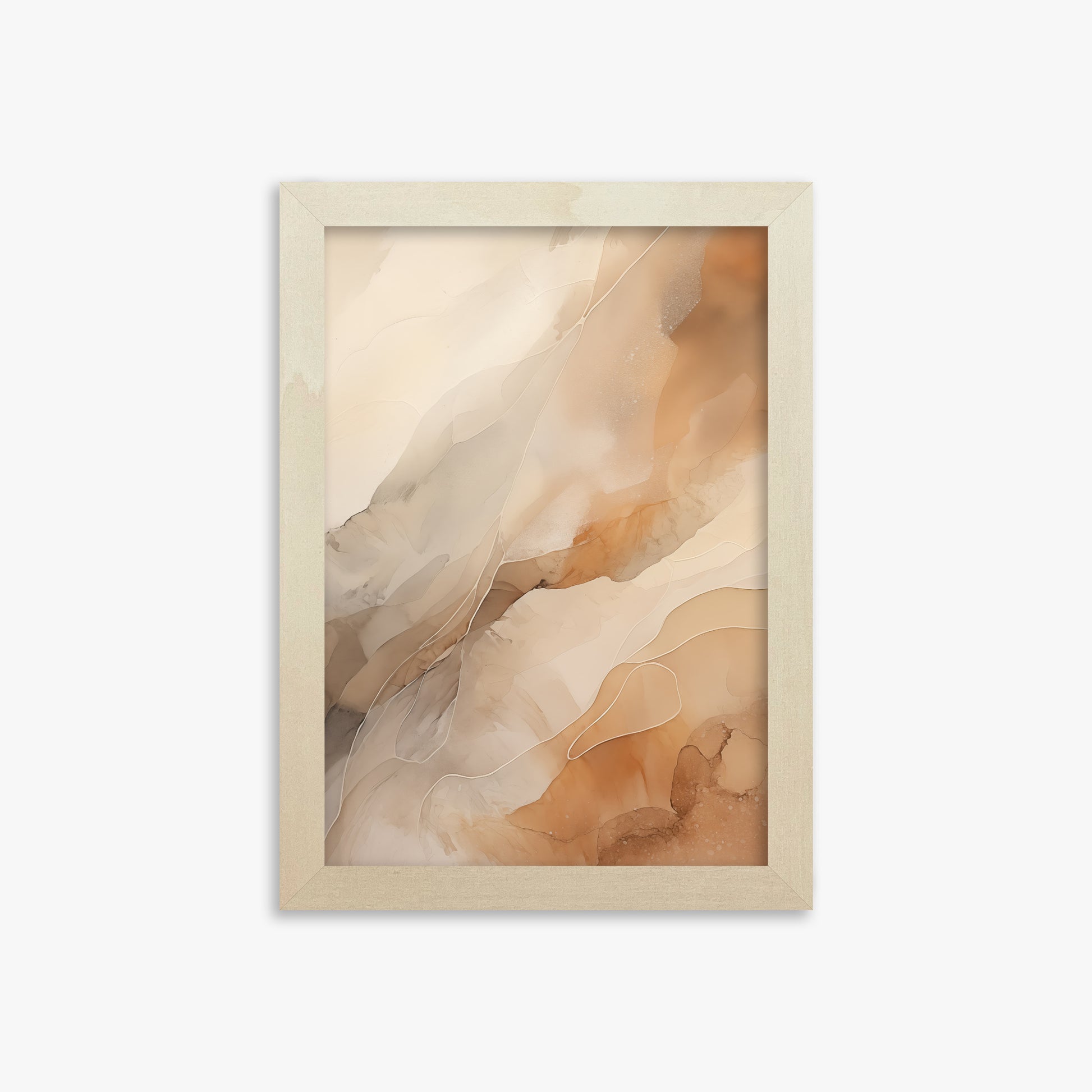 Earthen Flow, 21x30cm Framed Poster With Lime Wood Frame