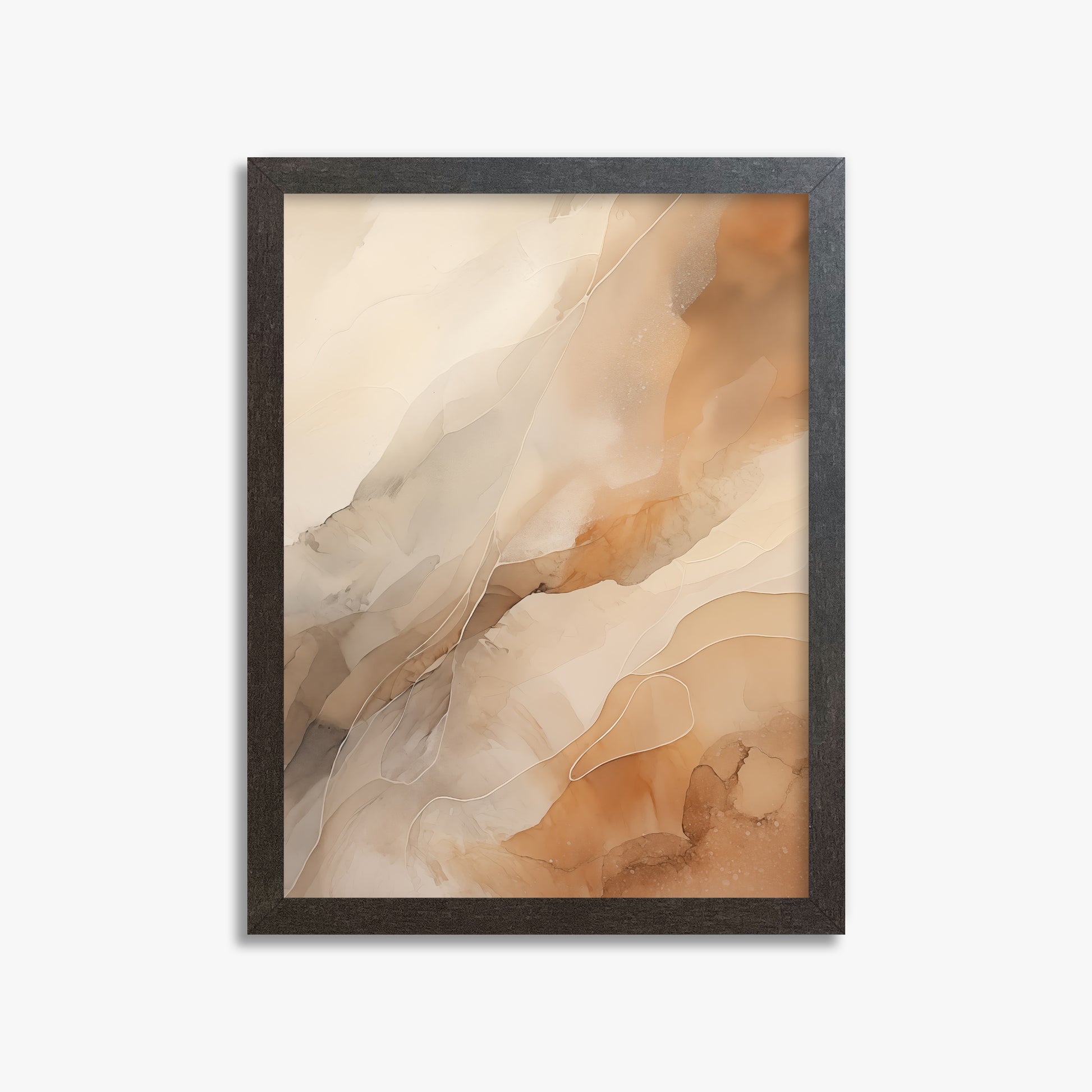 Earthen Flow, 30x40cm Framed Poster With Espresso Frame