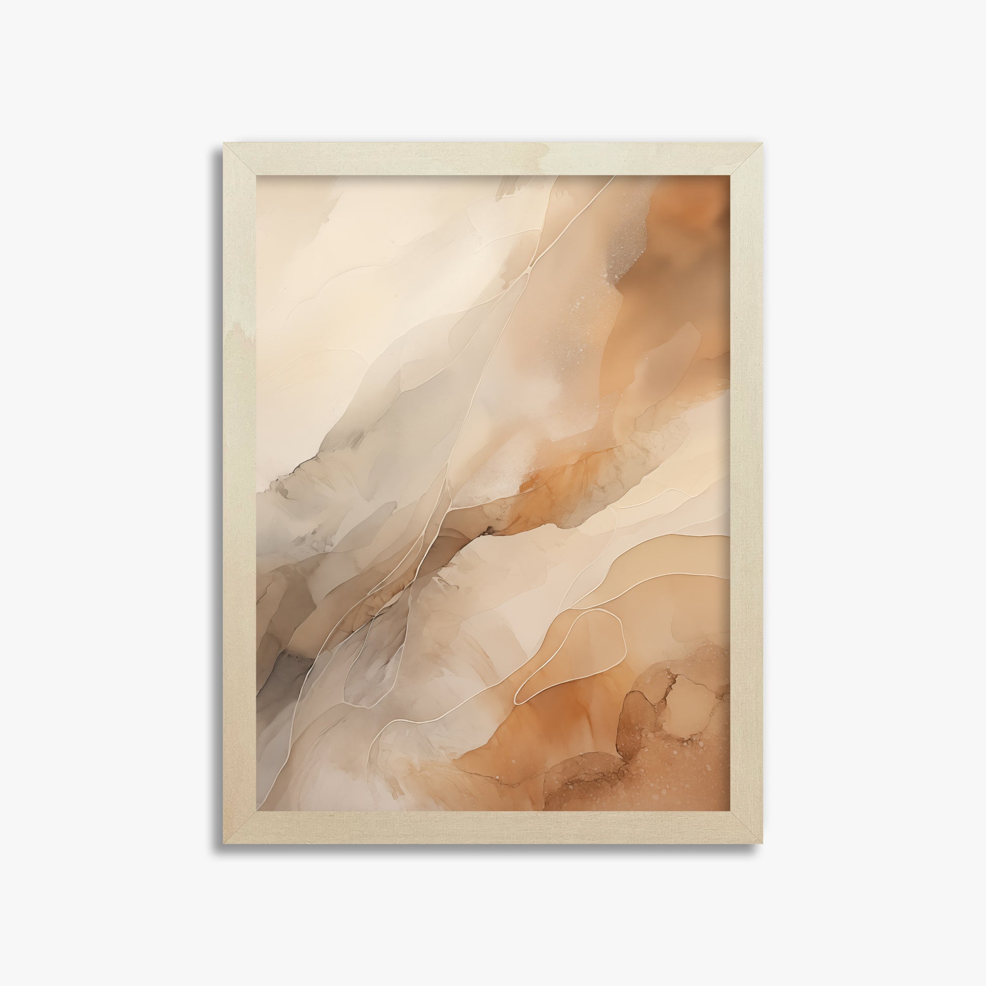 Earthen Flow, 30x40cm Framed Poster With Lime Wood Frame