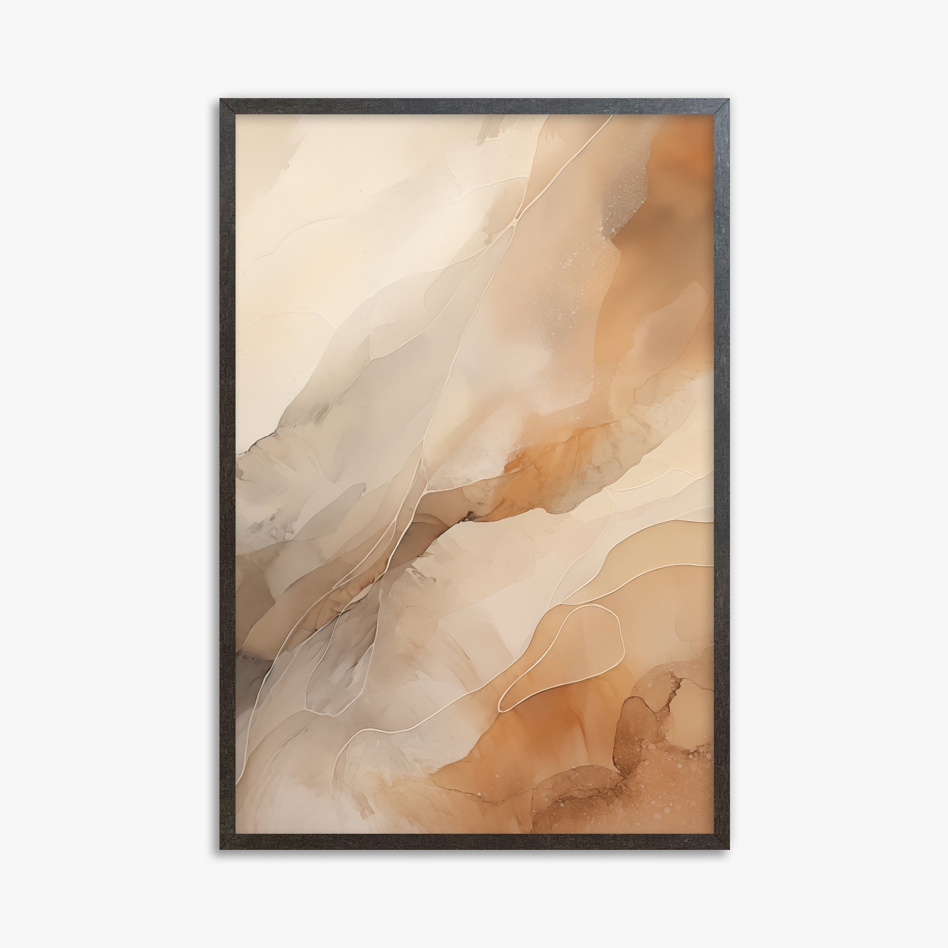 Earthen Flow, 61x91cm Framed Poster With Espresso Frame