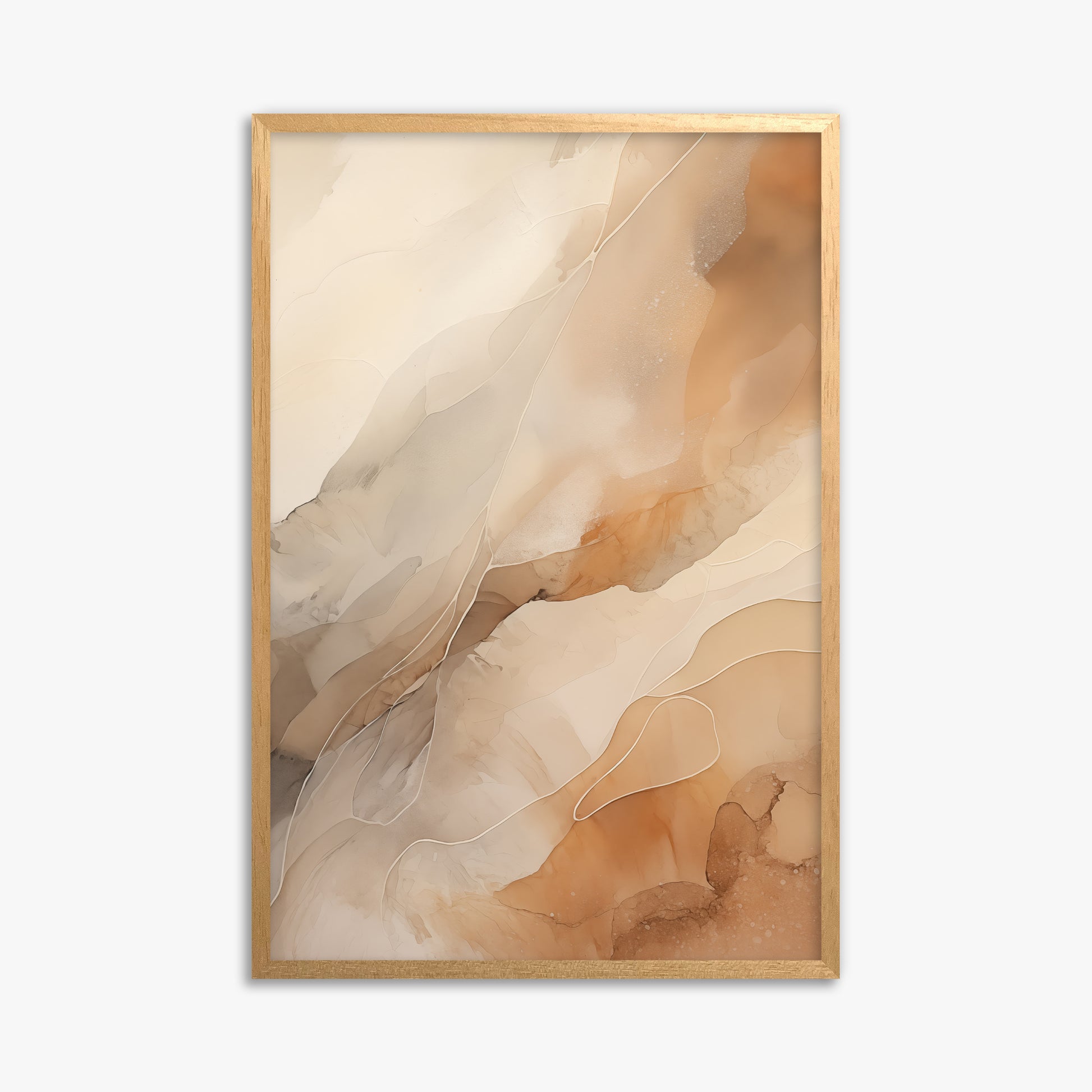 Earthen Flow, 61x91cm Framed Poster With Oak Frame