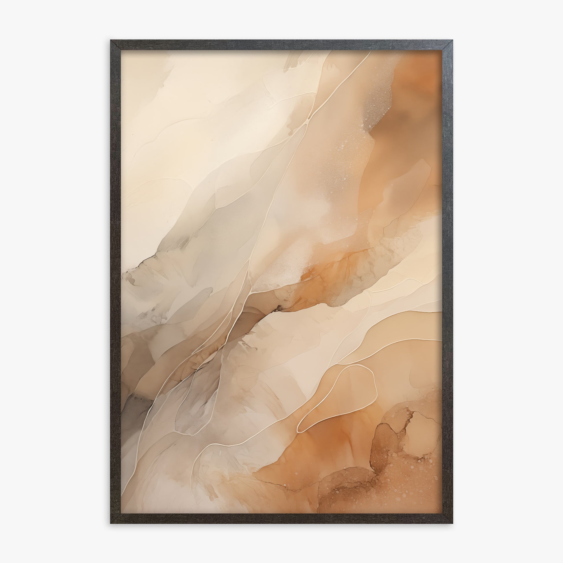 Earthen Flow, 70x100cm Framed Poster With Espresso Frame