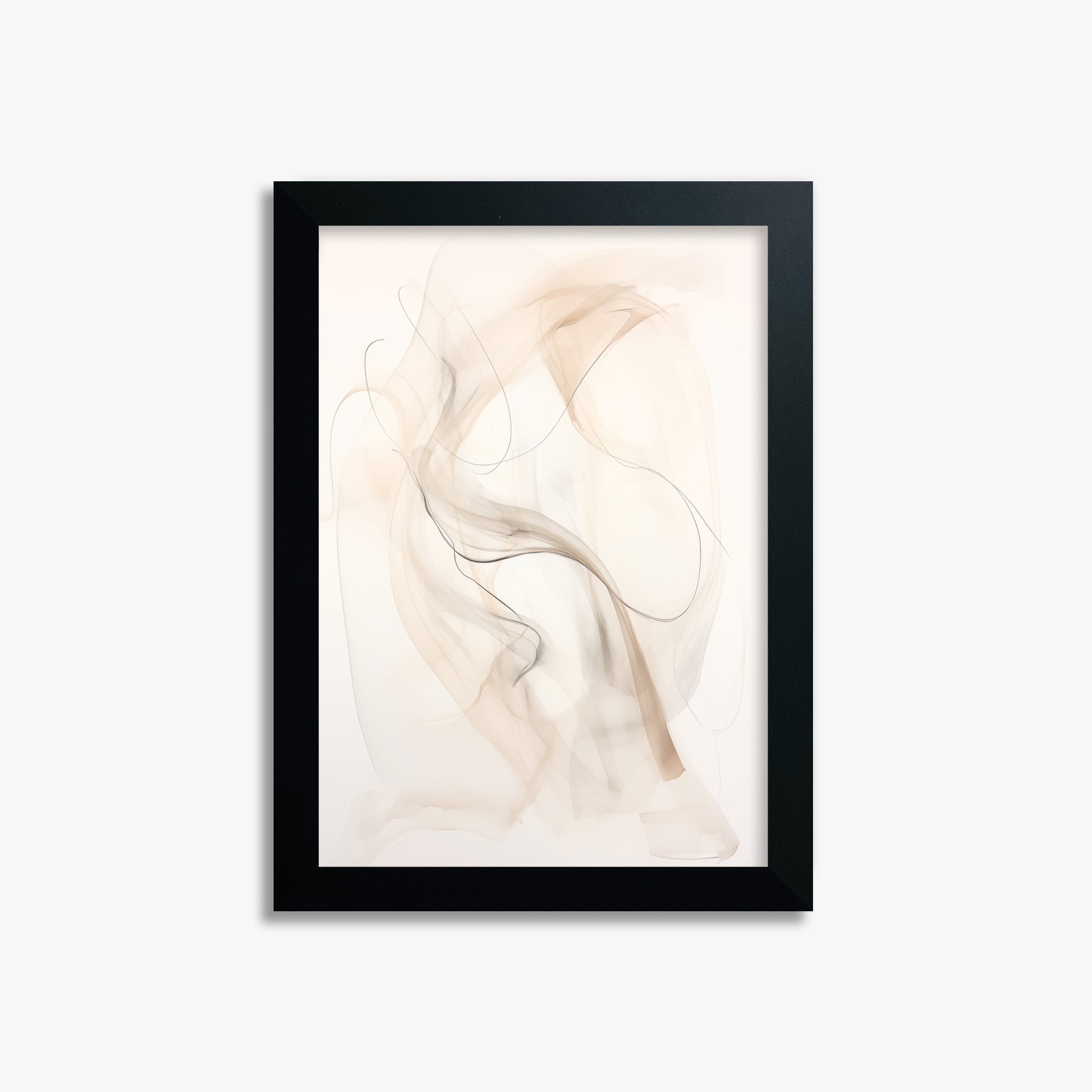 Falling Silk, 21x30cm Framed Poster With Black Frame