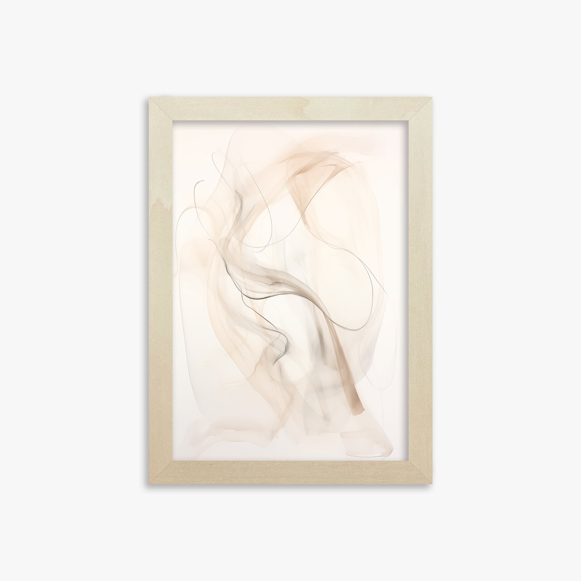 Falling Silk, 21x30cm Framed Poster With Lime Wood Frame