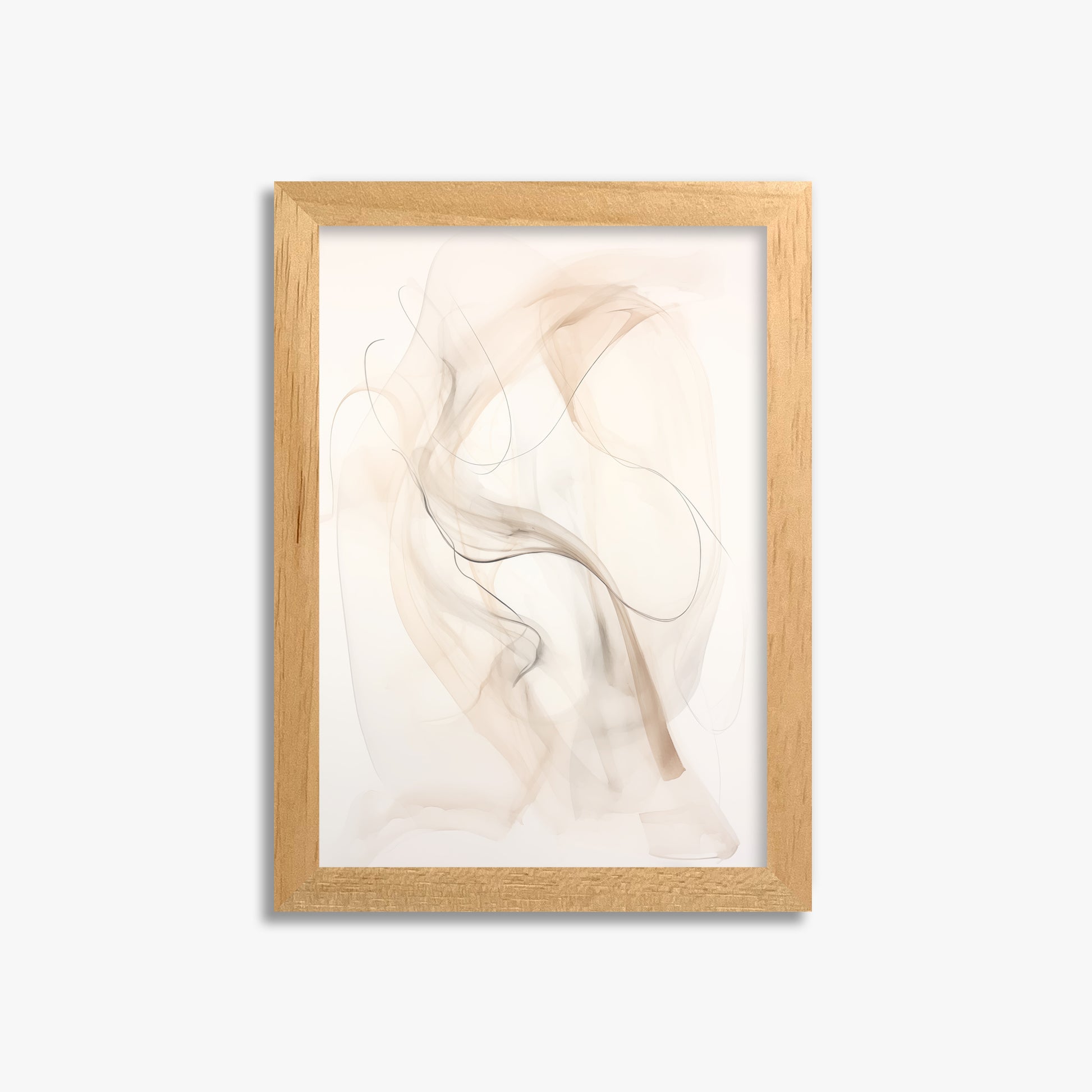 Falling Silk, 21x30cm Framed Poster With Oak Frame