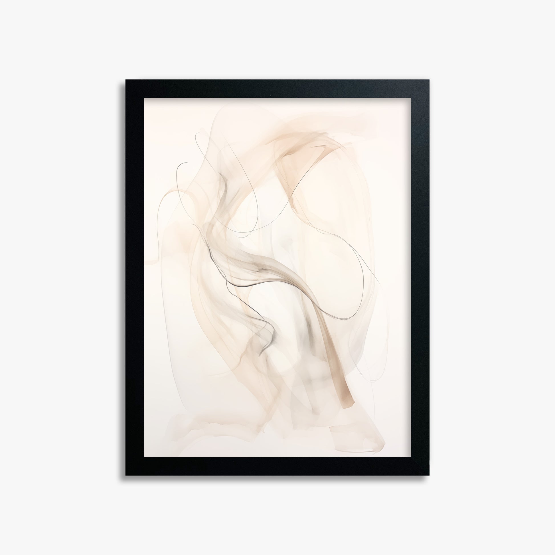 Falling Silk, 30x40cm Framed Poster With Black Frame