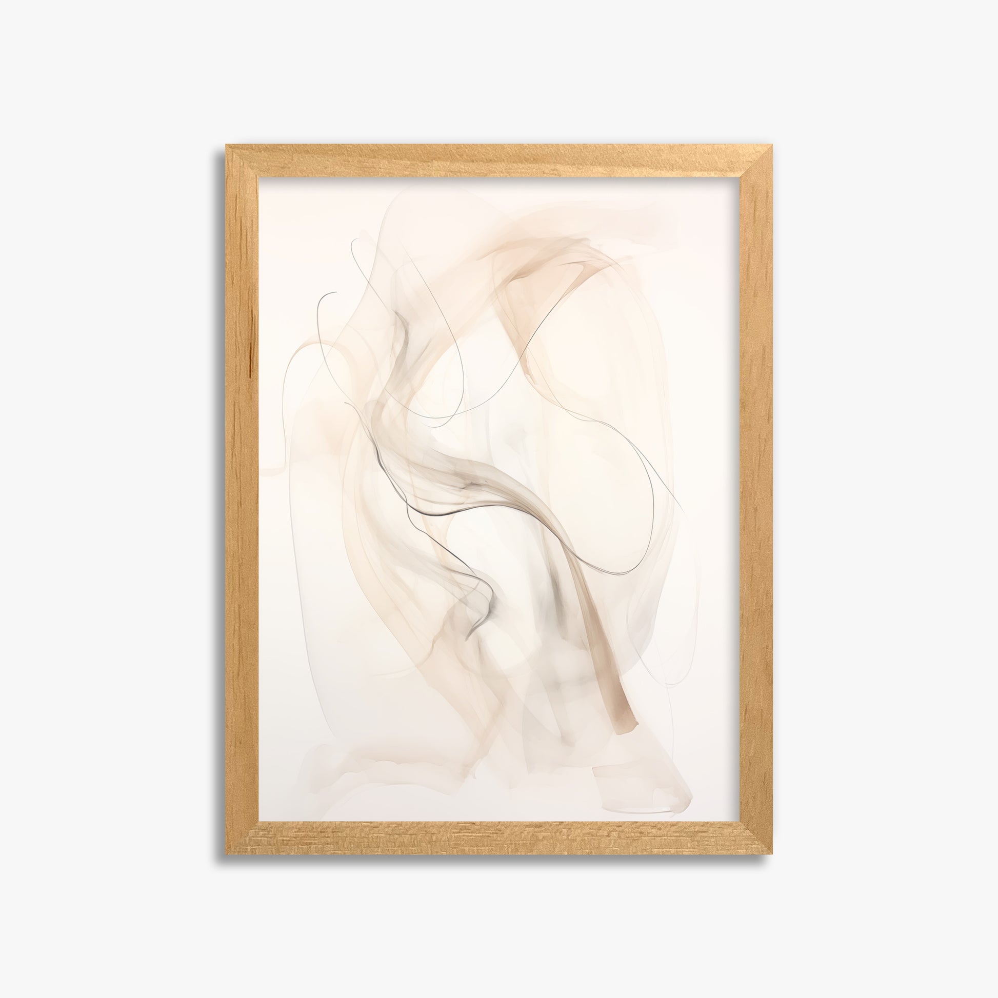 Falling Silk, 30x40cm Framed Poster With Oak Frame