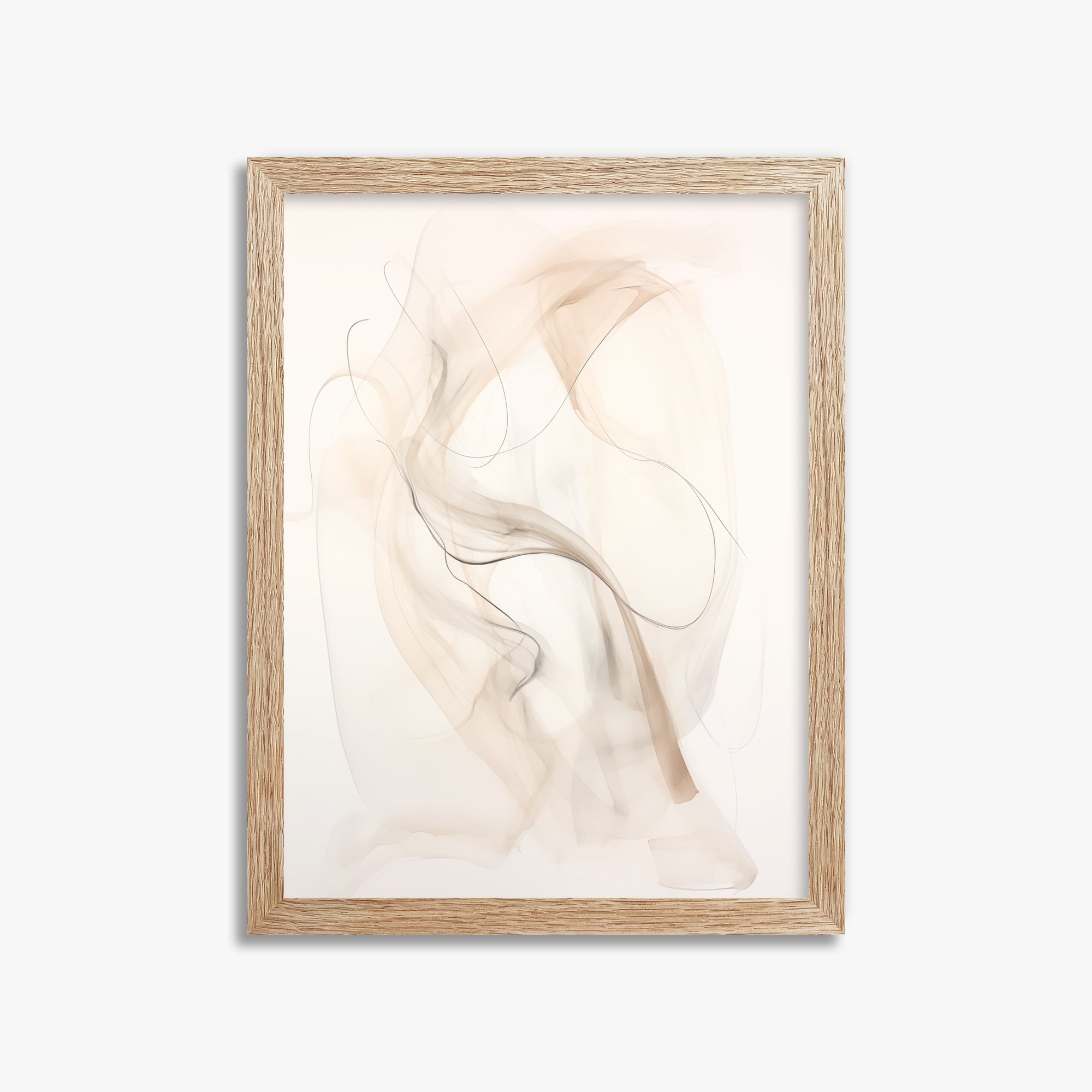 Falling Silk, 30x40cm Framed Poster With Raw Oak Frame