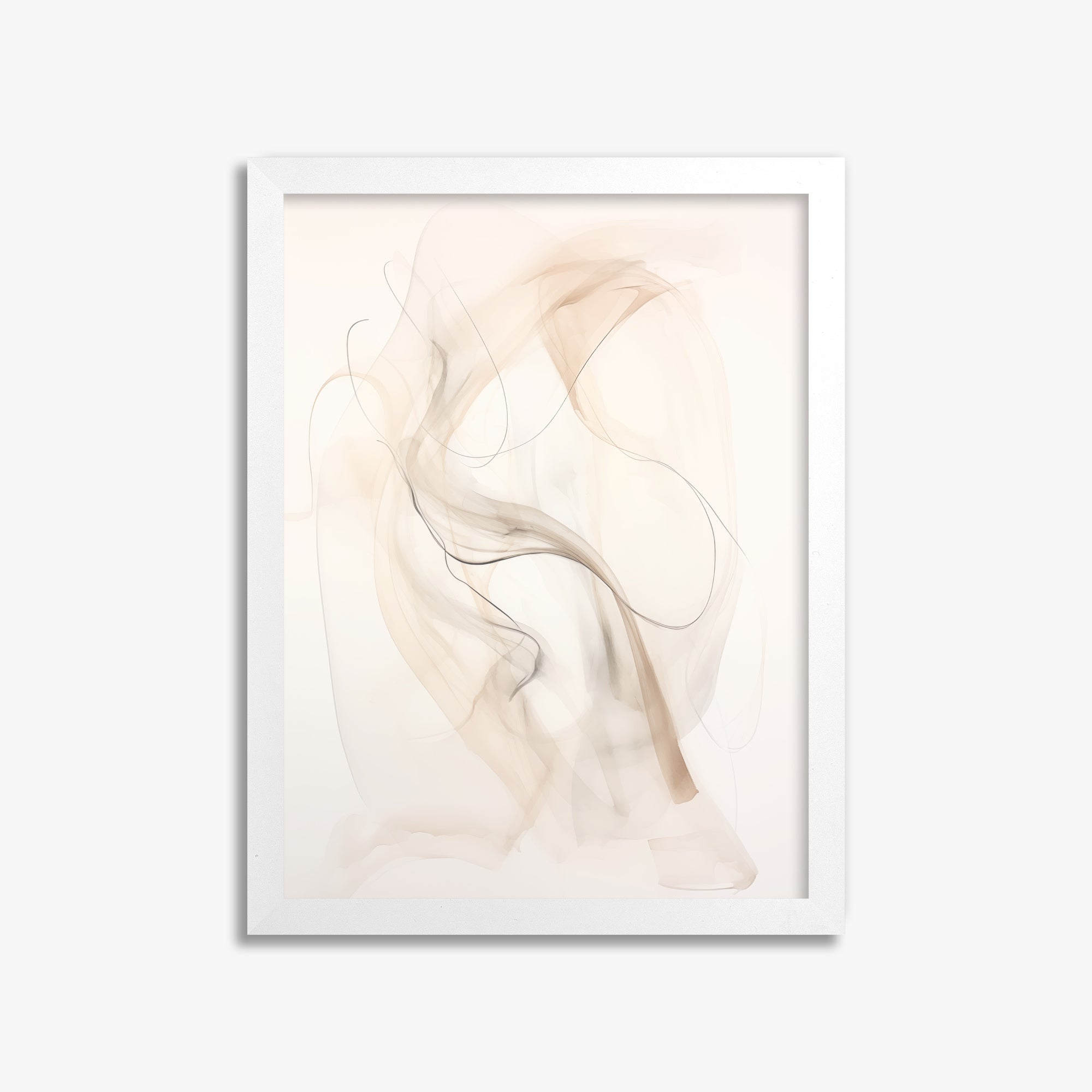 Falling Silk, 30x40cm Framed Poster With White Frame