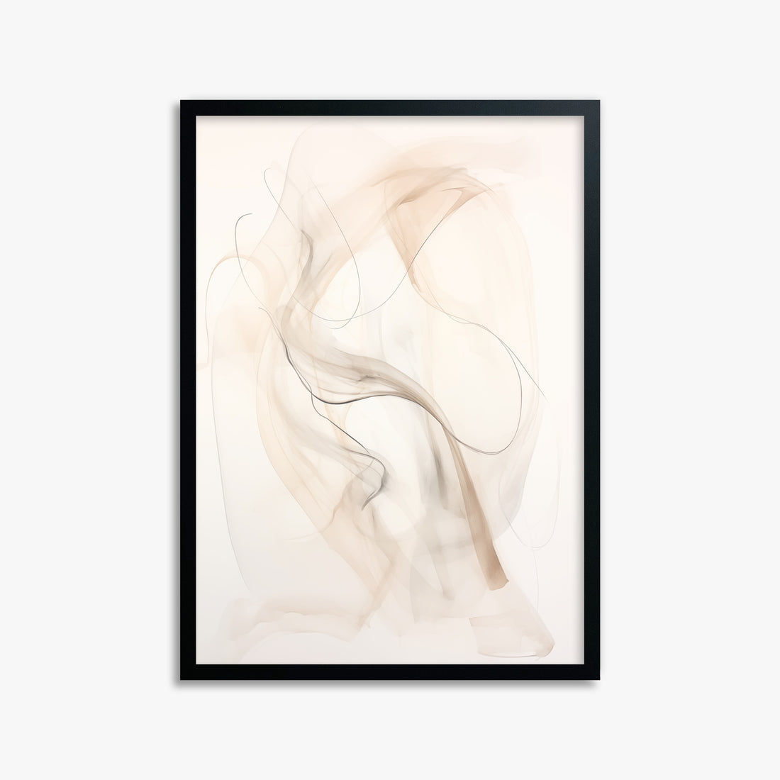 Falling Silk, 50x70cm Framed Poster With Black Frame