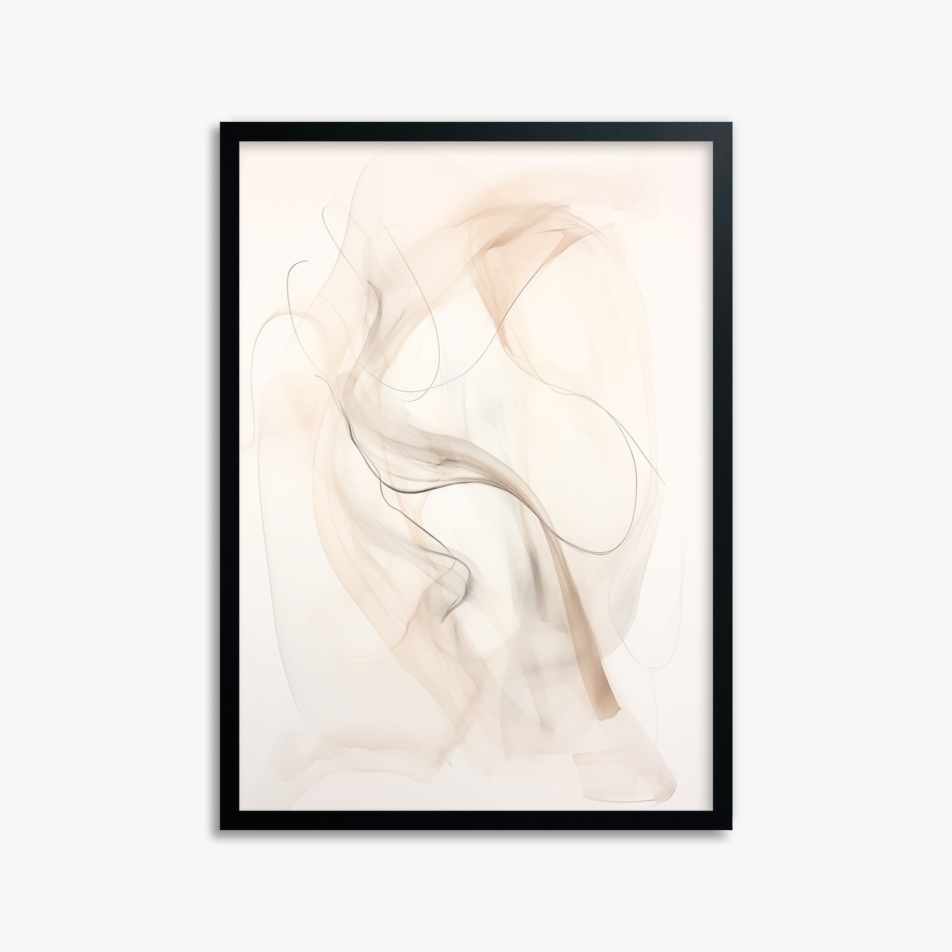 Falling Silk, 50x70cm Framed Poster With Black Frame