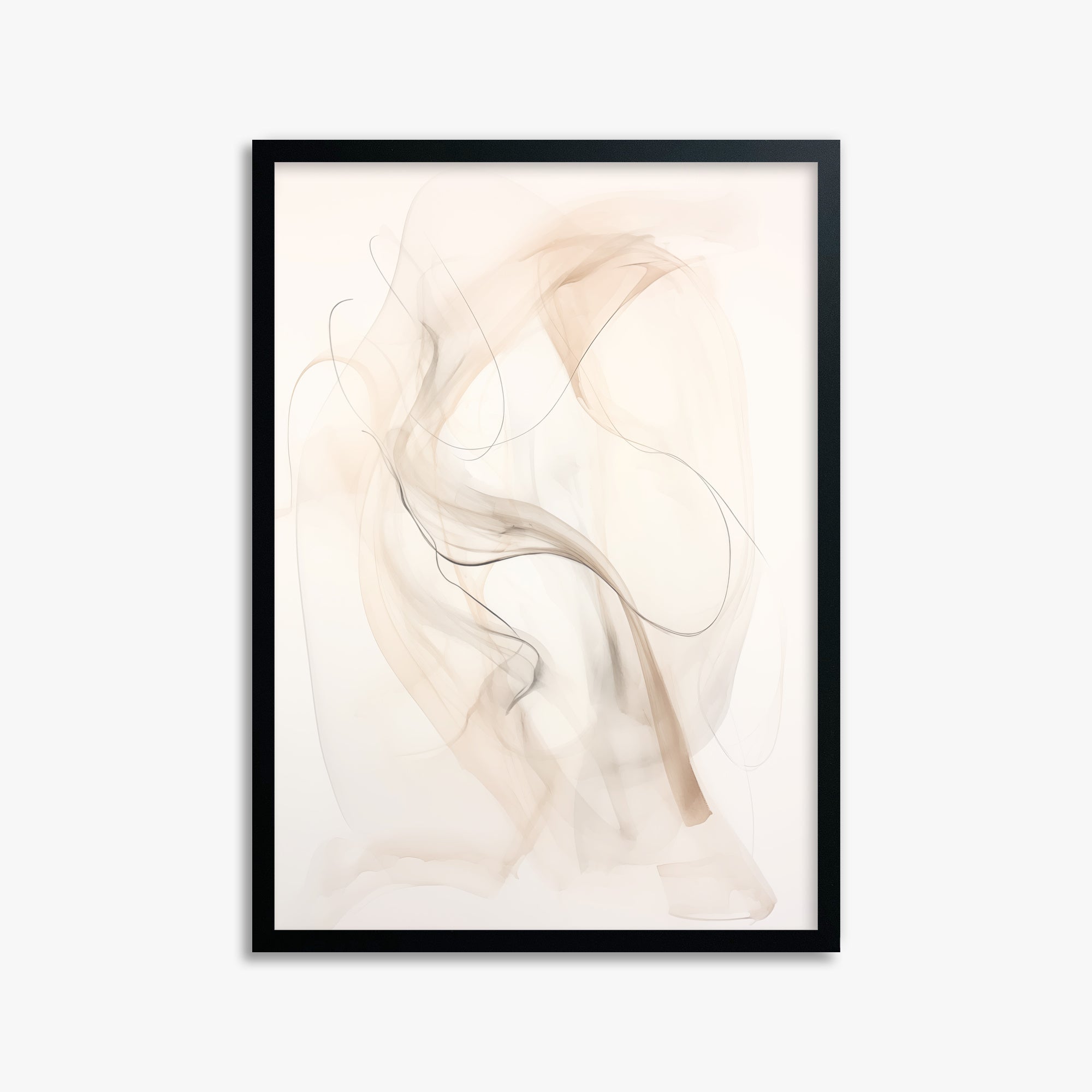 Falling Silk, 50x70cm Framed Poster With Black Frame