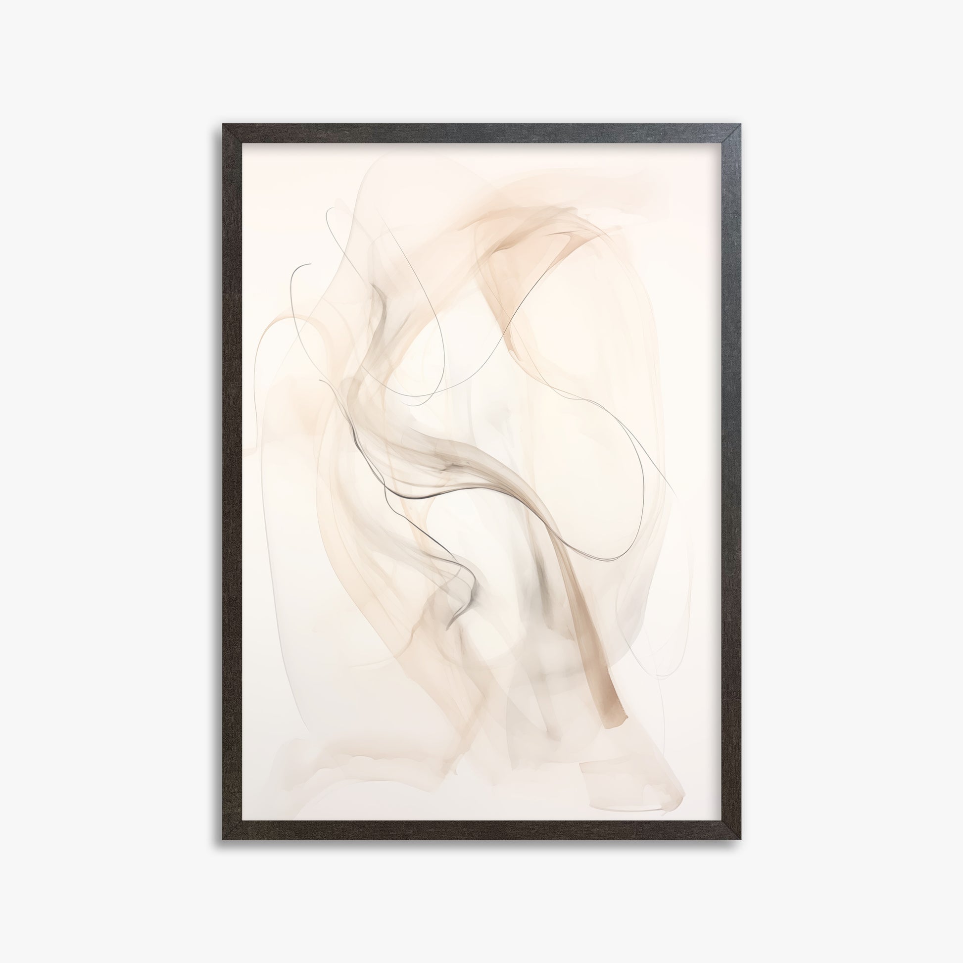 Falling Silk, 50x70cm Framed Poster With Espresso Frame
