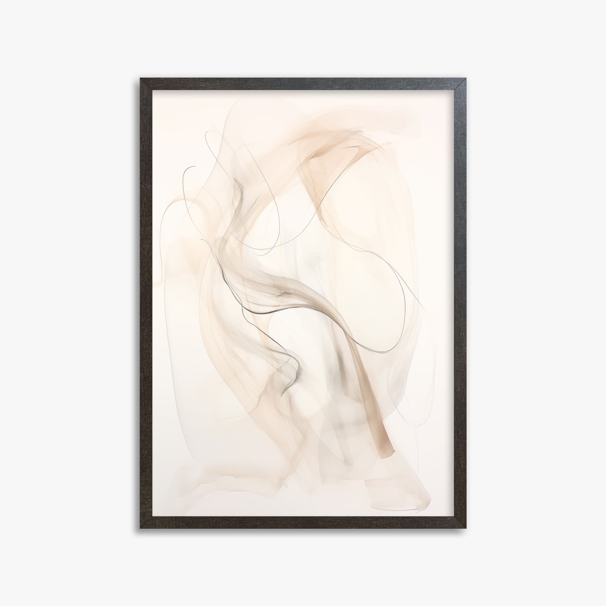 Falling Silk, 50x70cm Framed Poster With Espresso Frame
