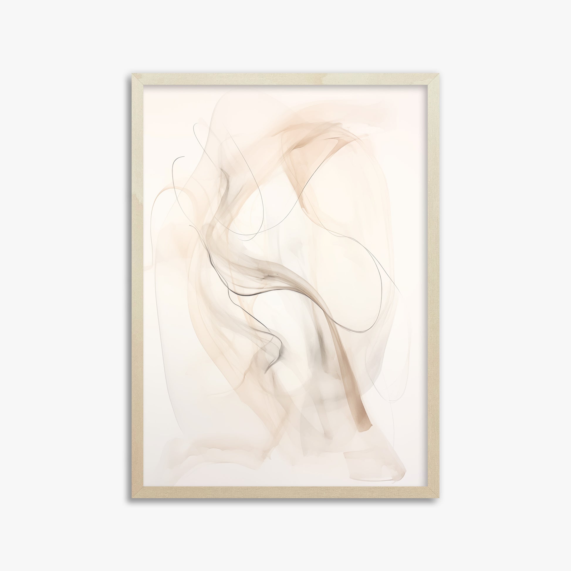 Falling Silk, 50x70cm Framed Poster With Lime Wood Frame
