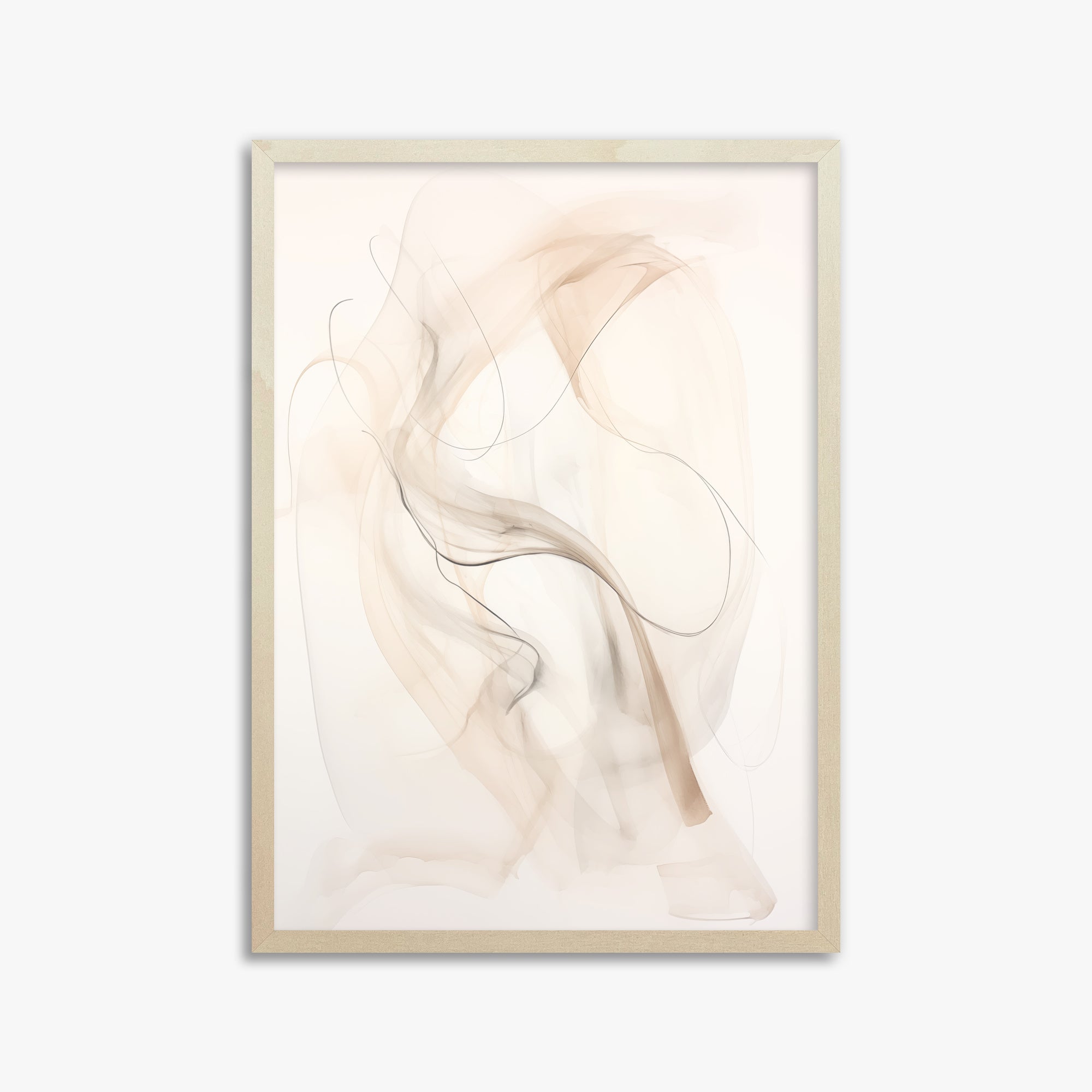 Falling Silk, 50x70cm Framed Poster With Lime Wood Frame